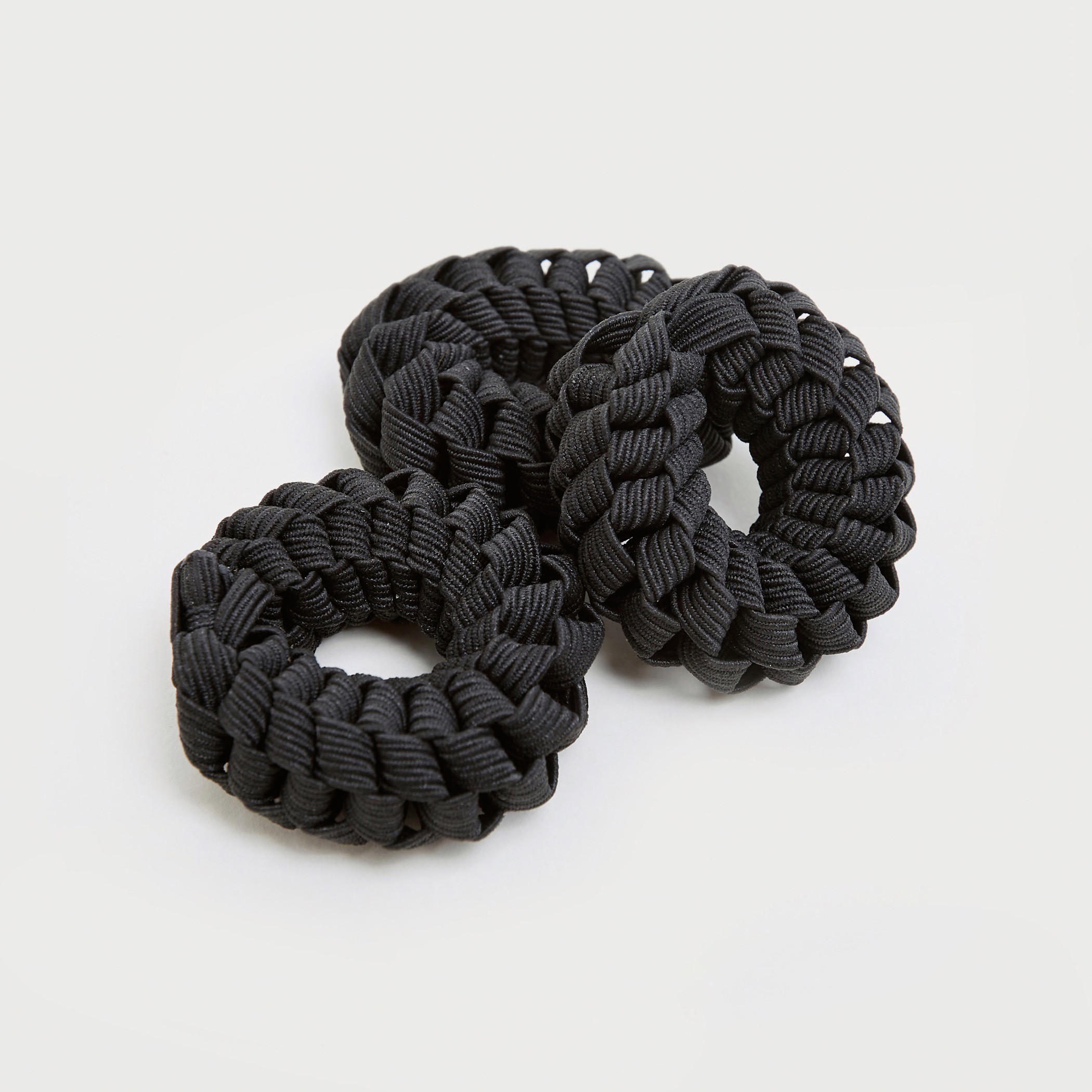 Set of 3 - Textured Elasticated Hair Tie-women-hairaccessories-image-4