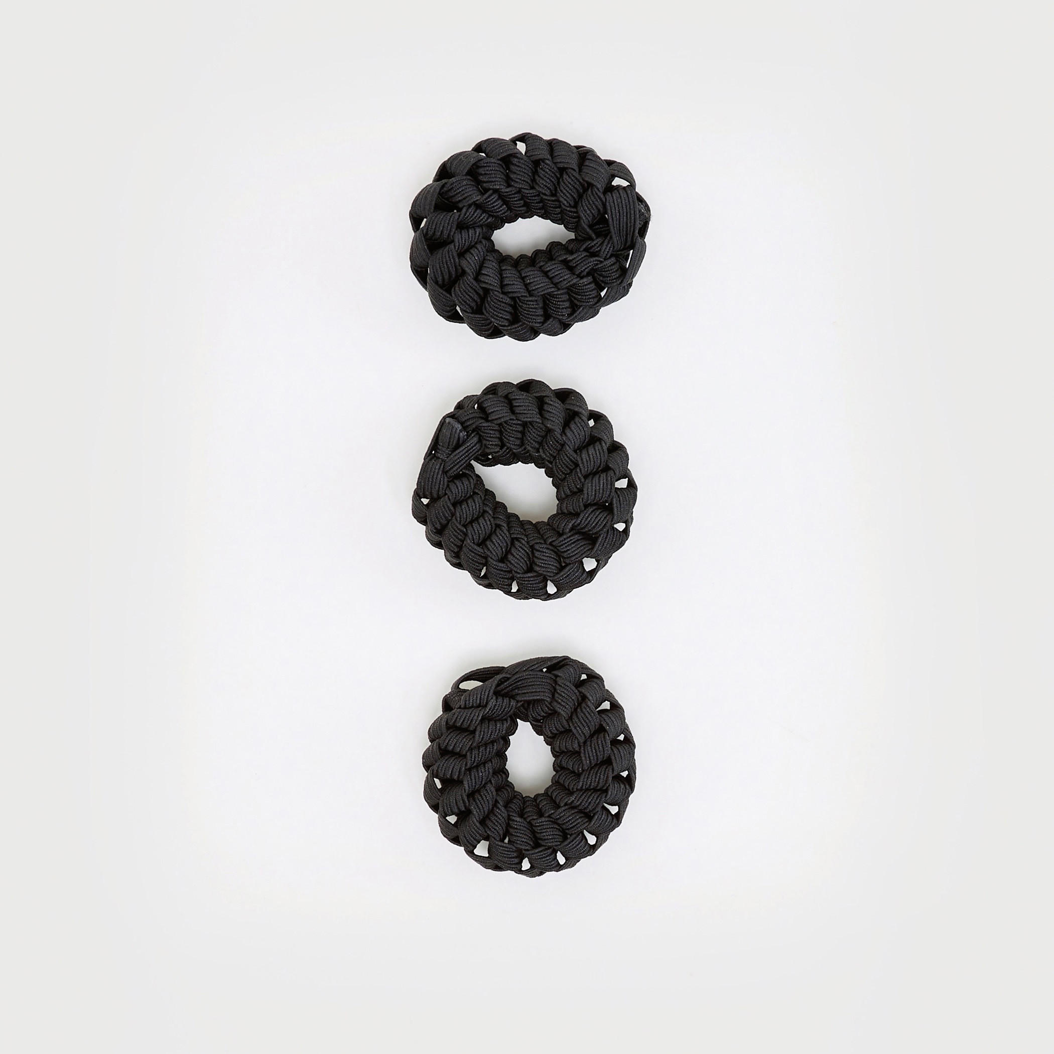 Set of 3 - Textured Elasticated Hair Tie-women-hairaccessories-image-5