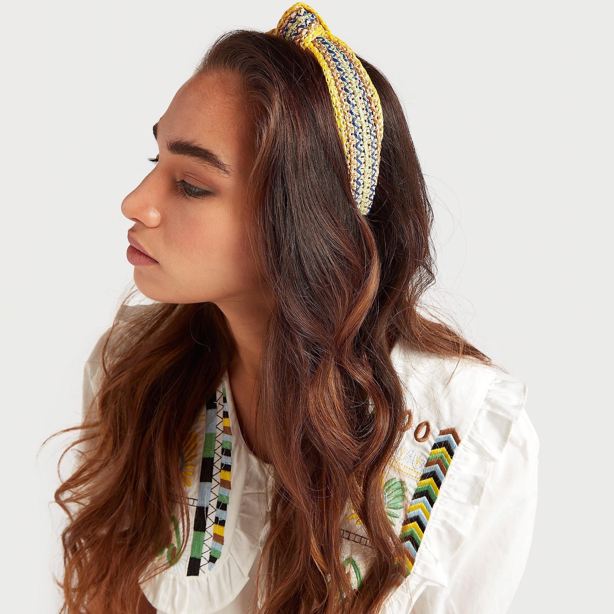 شريطة شعر بارزة الملمس بزينة عقدة مزدوجة-women-hairaccessories-image-4