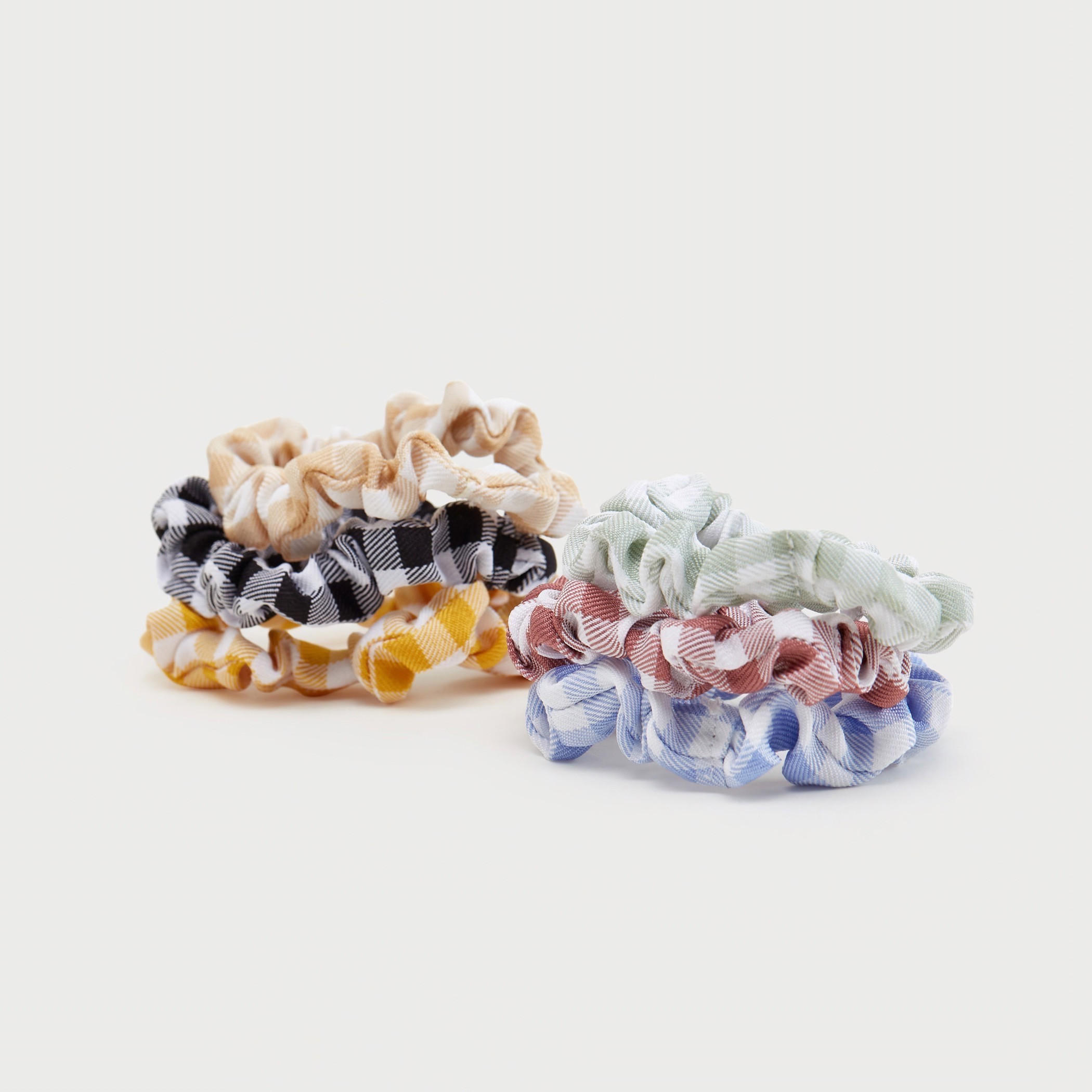 ربطة شعر مطّاطيّة كاروهات - طقم من 6-women-hairaccessories-image-1