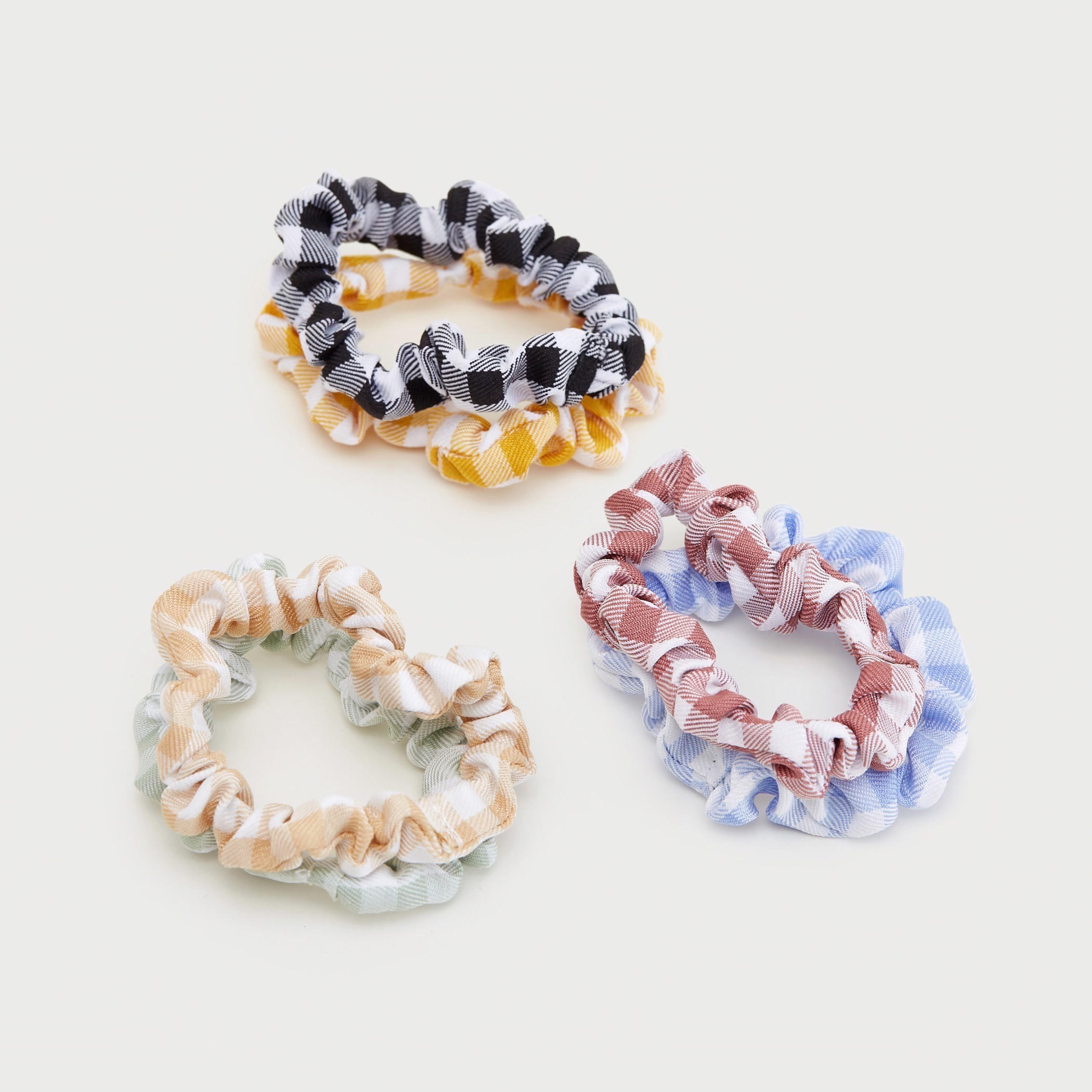 ربطة شعر مطّاطيّة كاروهات - طقم من 6-women-hairaccessories-image-4