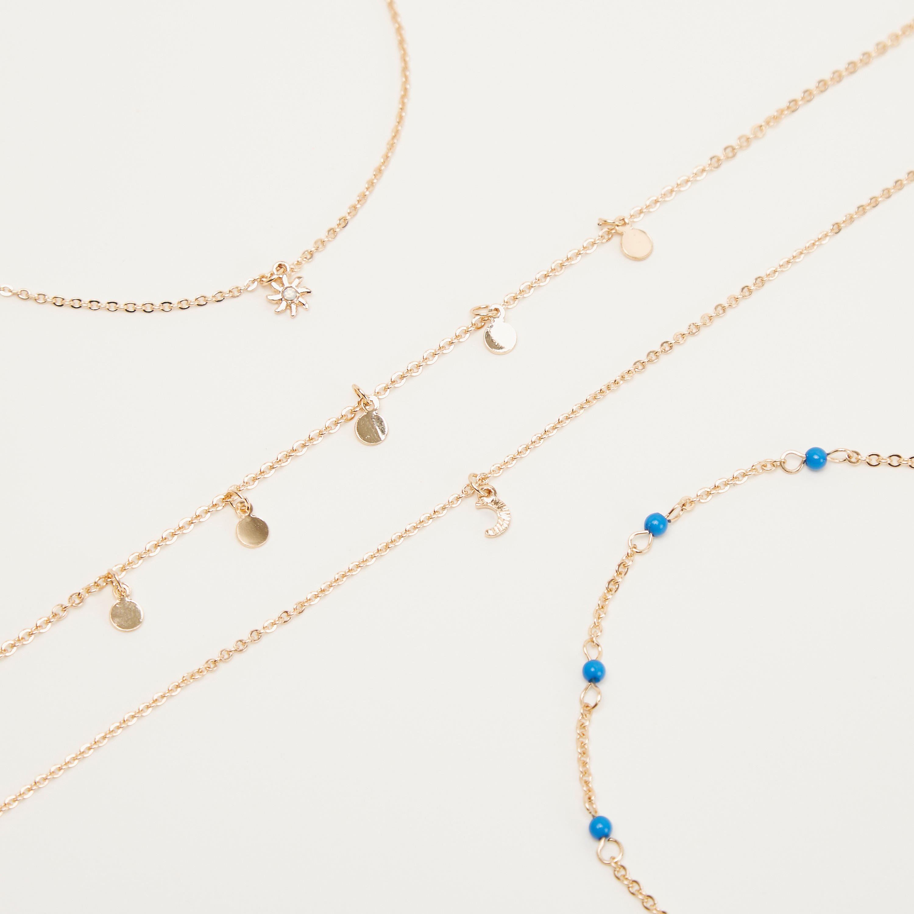 خلخال مزين بمشبك إغلاق - طقم من 4-women-watchesandjewellery-jewellery-anklets-image-3