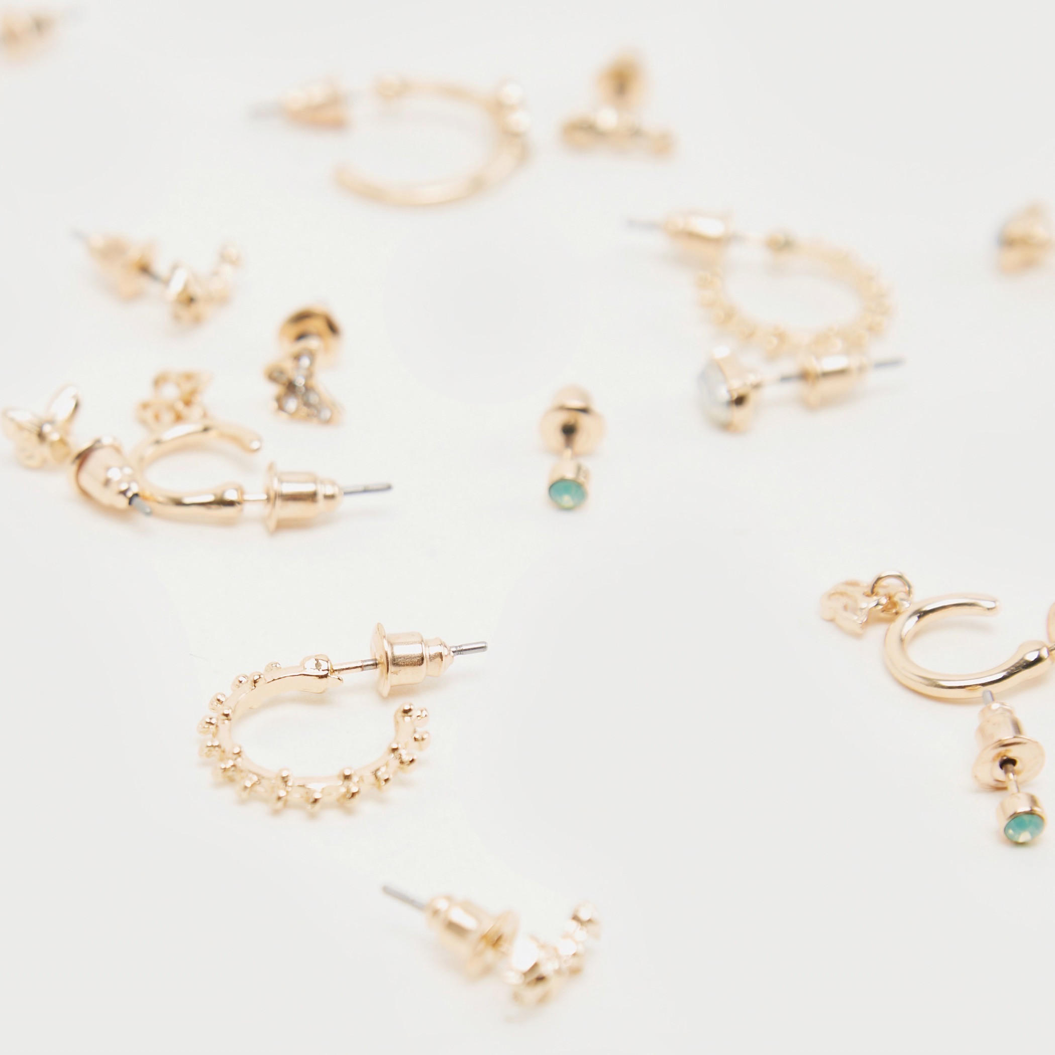 Set of 9 - Embellished Stud Earrings with Pushback Closure-women-watchesandjewellery-jewellery-earrings-image-3