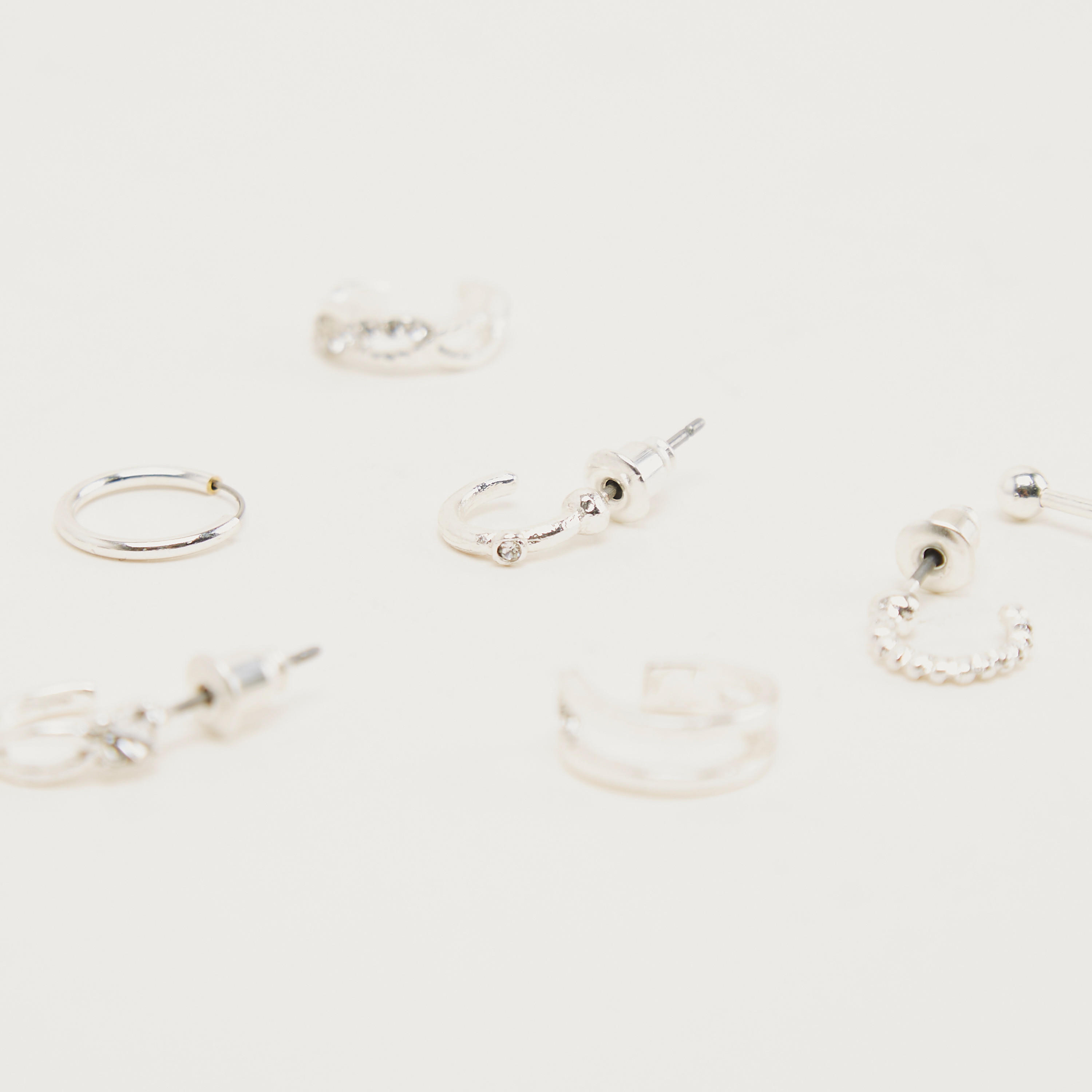 حلقان بتزيينات متنوعة - طقم من 8-women-watchesandjewellery-jewellery-earrings-image-1