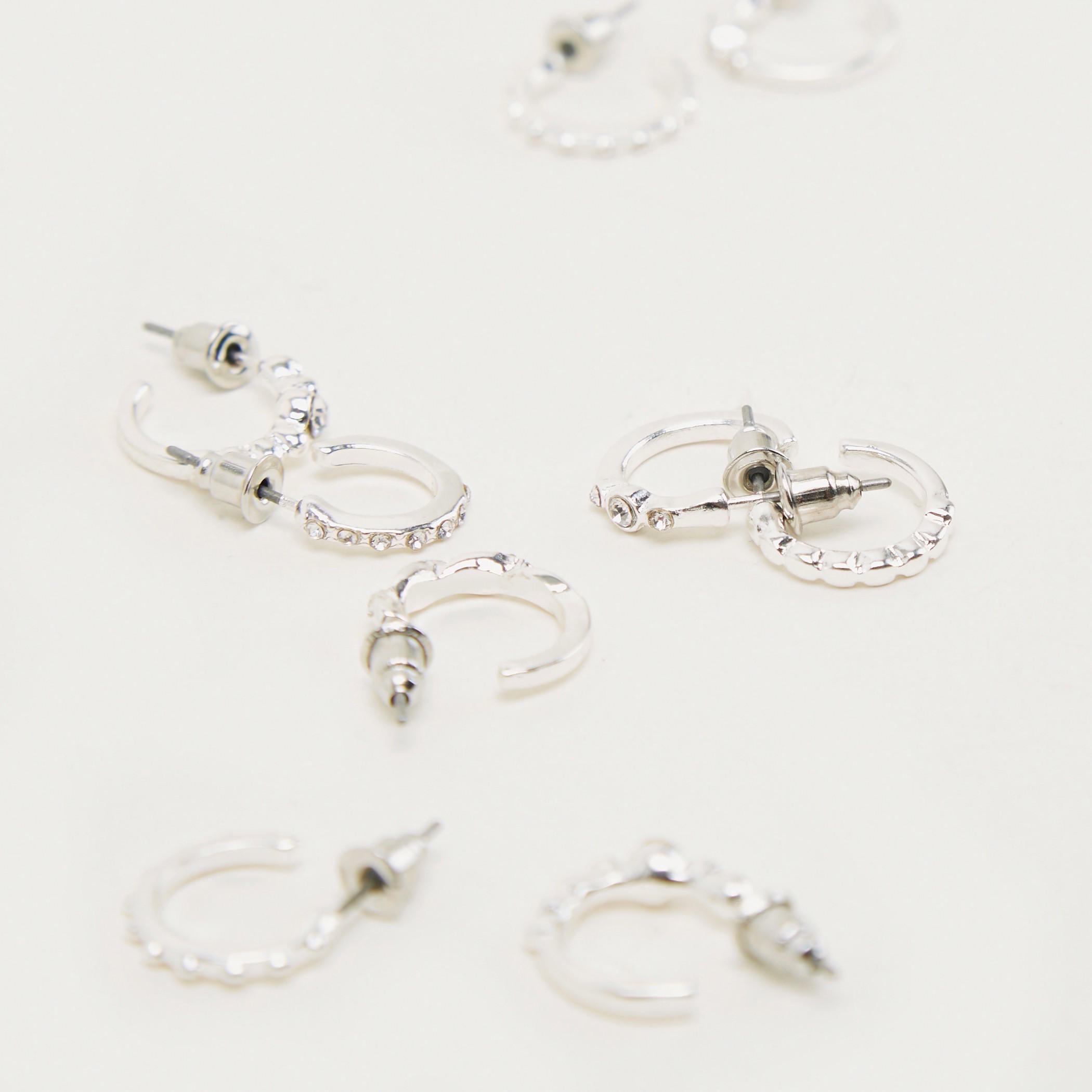 Set of 6 - Embellished Stud Earrings with Pushback Closure-women-watchesandjewellery-jewellery-earrings-image-3