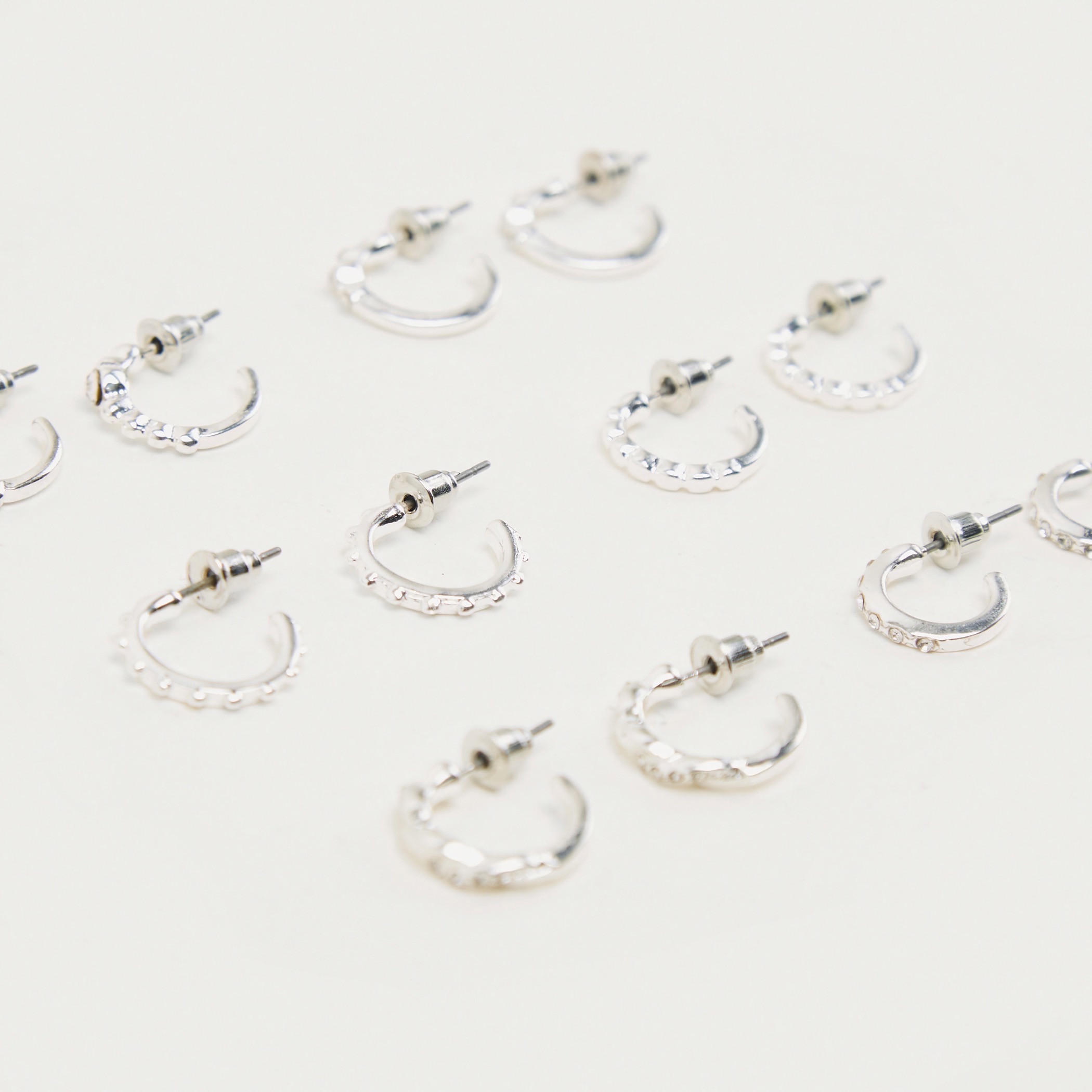 Set of 6 - Embellished Stud Earrings with Pushback Closure-women-watchesandjewellery-jewellery-earrings-image-5
