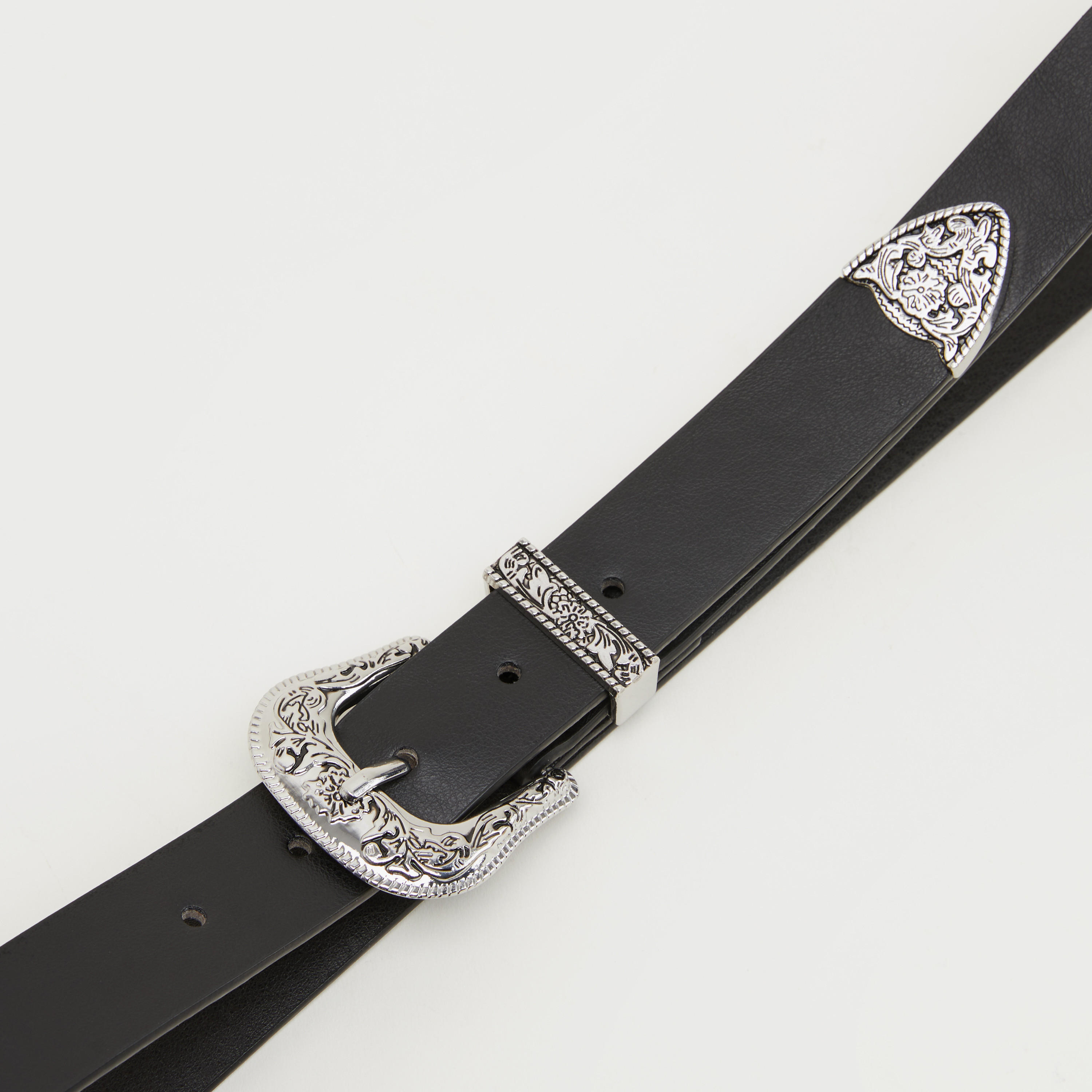 حزام جلد بارز الملمس بإبزيم دبوس-women-clothingaccessories-belts-image-2