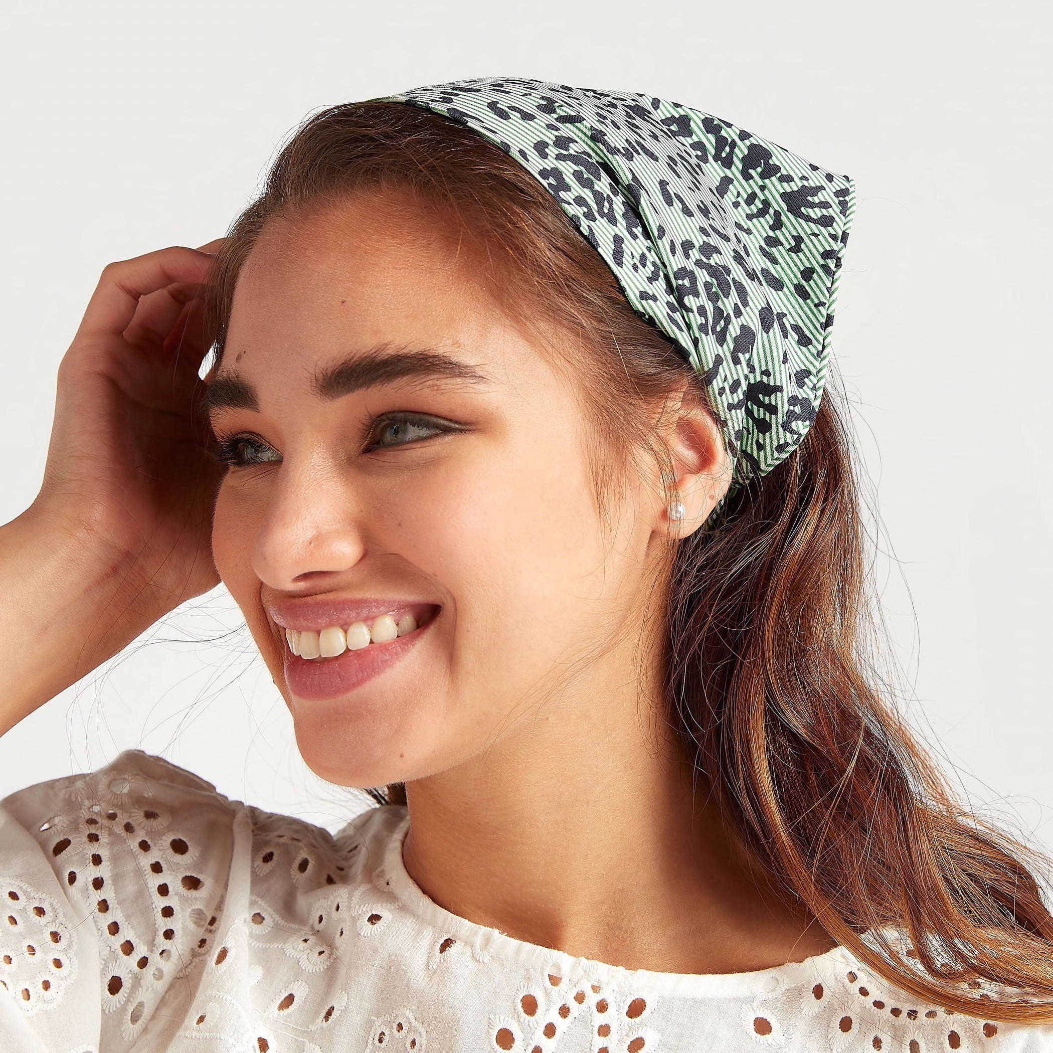 Printed Bandana with Elasticated Strap-women-hairaccessories-image-2
