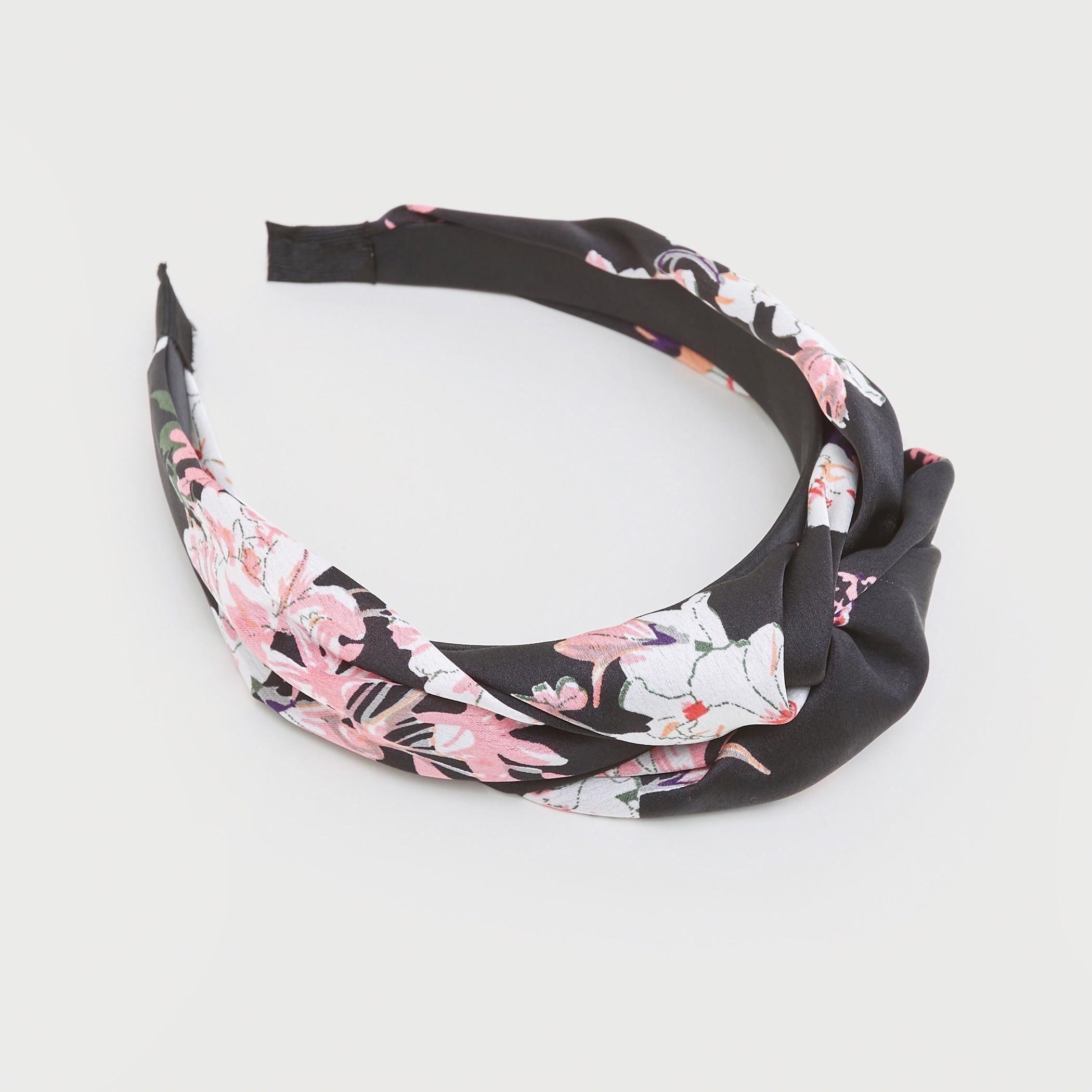 شريطة شعر بطبعات زهريّة وتفاصيل عقدة-women-hairaccessories-image-1