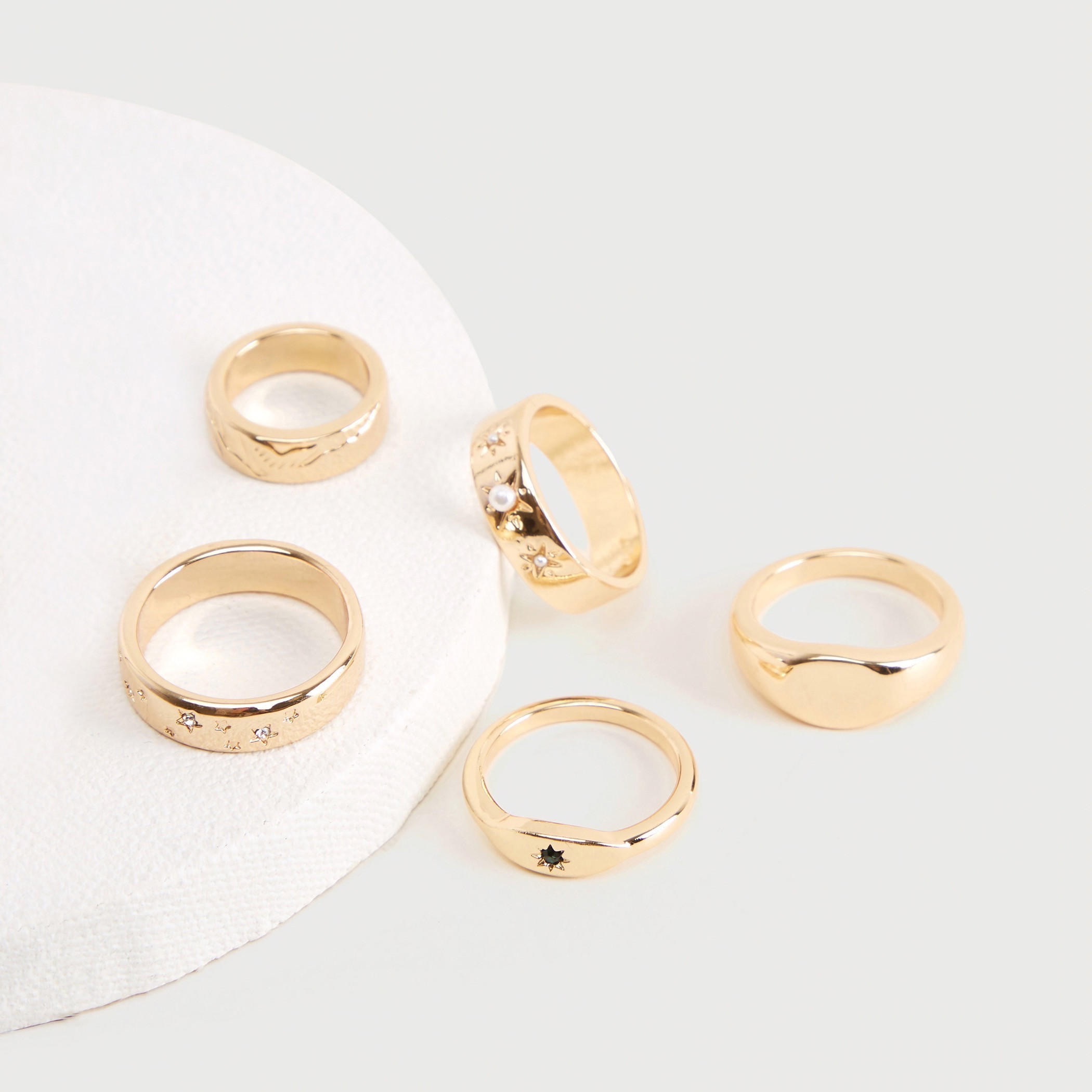 Set of 5 - Embellished Finger Ring-women-watchesandjewellery-jewellery-rings-image-1