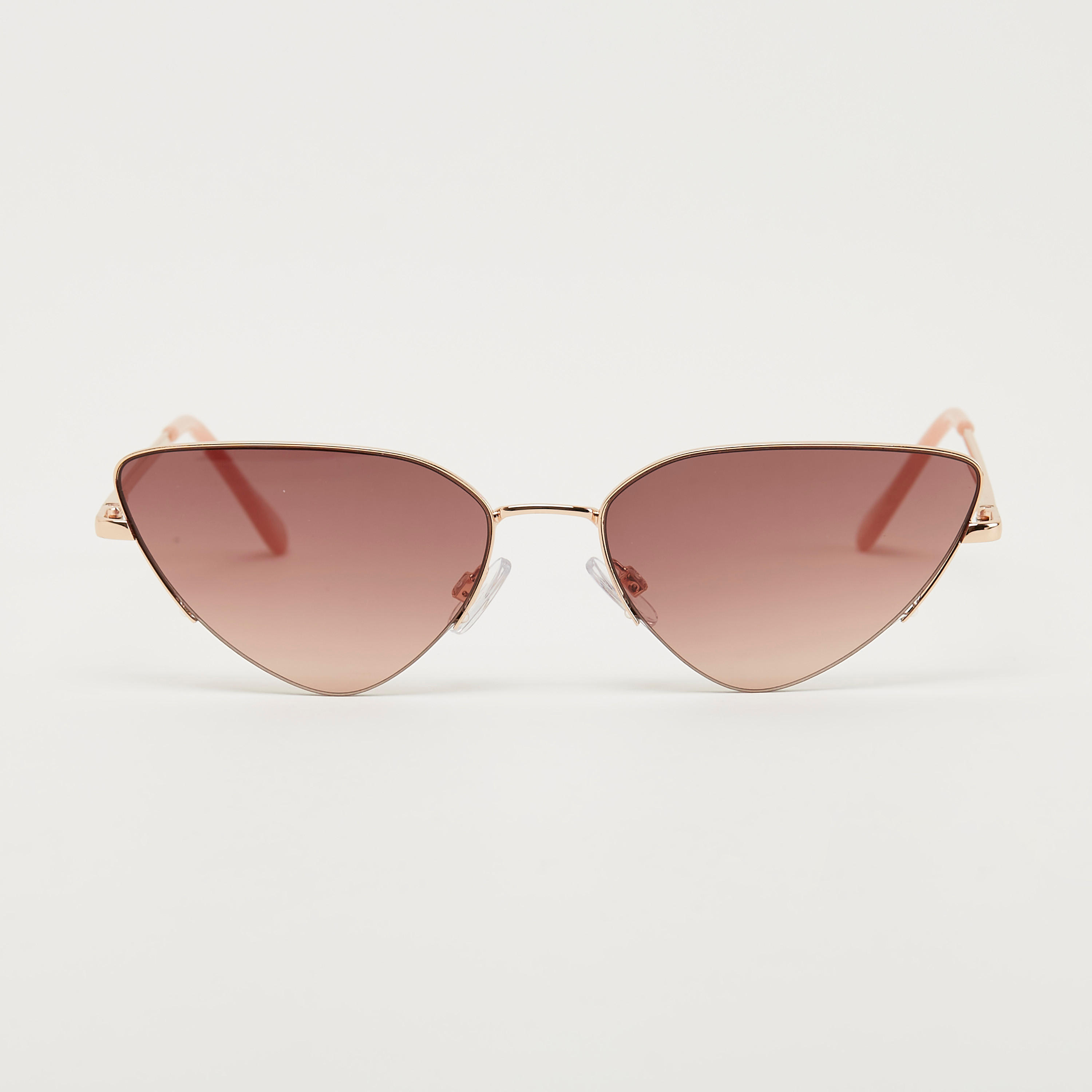 نظّارة شمسيّة بإطار عين قطة وعدسات ملوّنة ووسادات أنف-women-sunglasses-image-1
