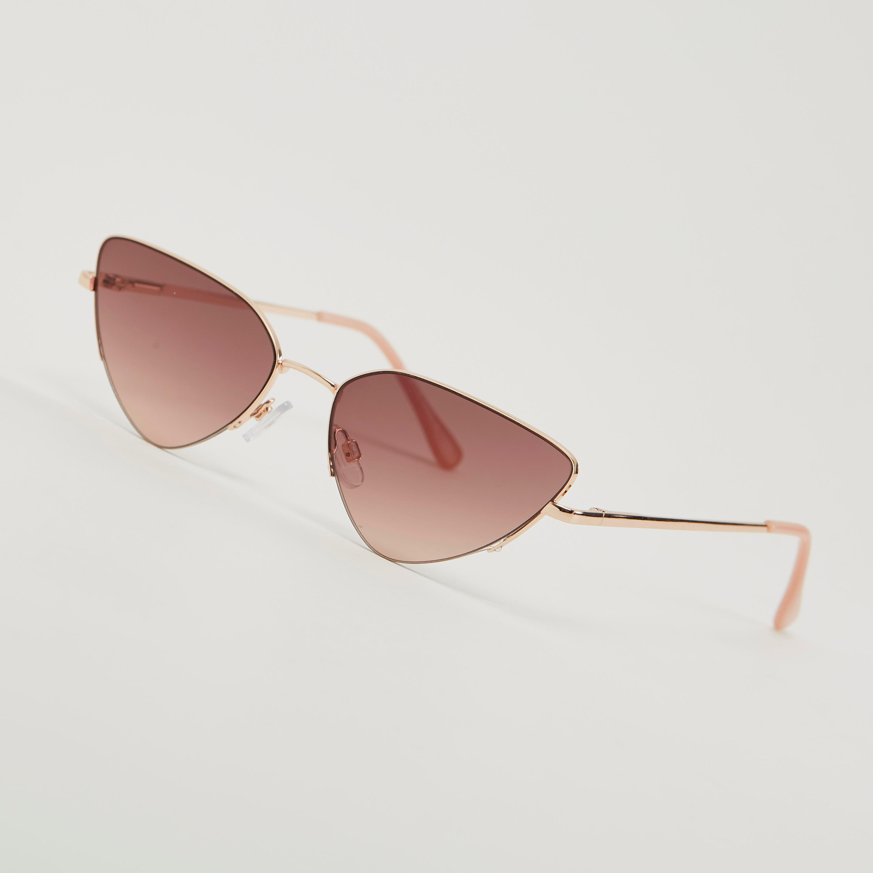 نظّارة شمسيّة بإطار عين قطة وعدسات ملوّنة ووسادات أنف-women-sunglasses-image-5