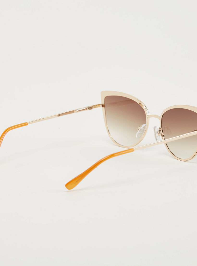 نظّارة شمسيّة بإطار عين قطة وعدسات ملوّنة ووسادات أنف-women-sunglasses-image-3