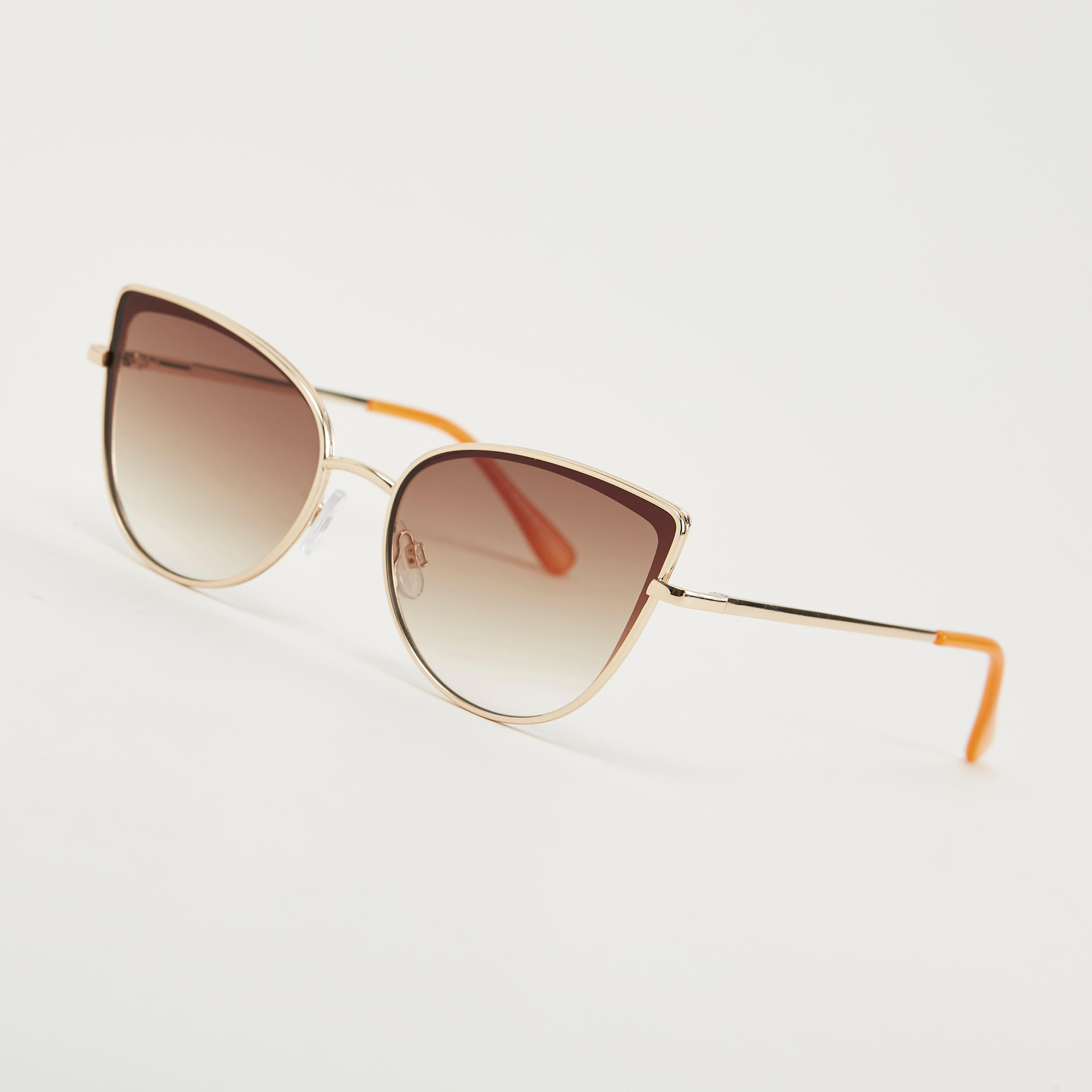 نظّارة شمسيّة بإطار عين قطة وعدسات ملوّنة ووسادات أنف-women-sunglasses-image-4