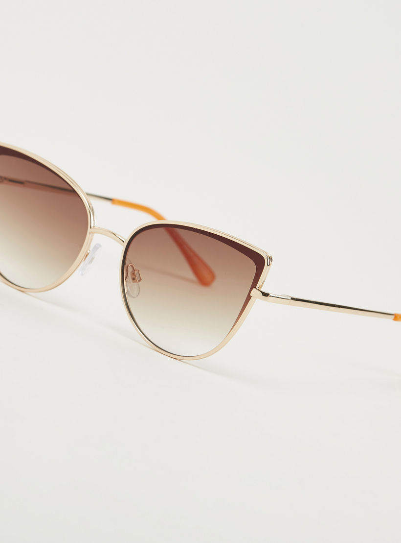 نظّارة شمسيّة بإطار عين قطة وعدسات ملوّنة ووسادات أنف-women-sunglasses-image-4