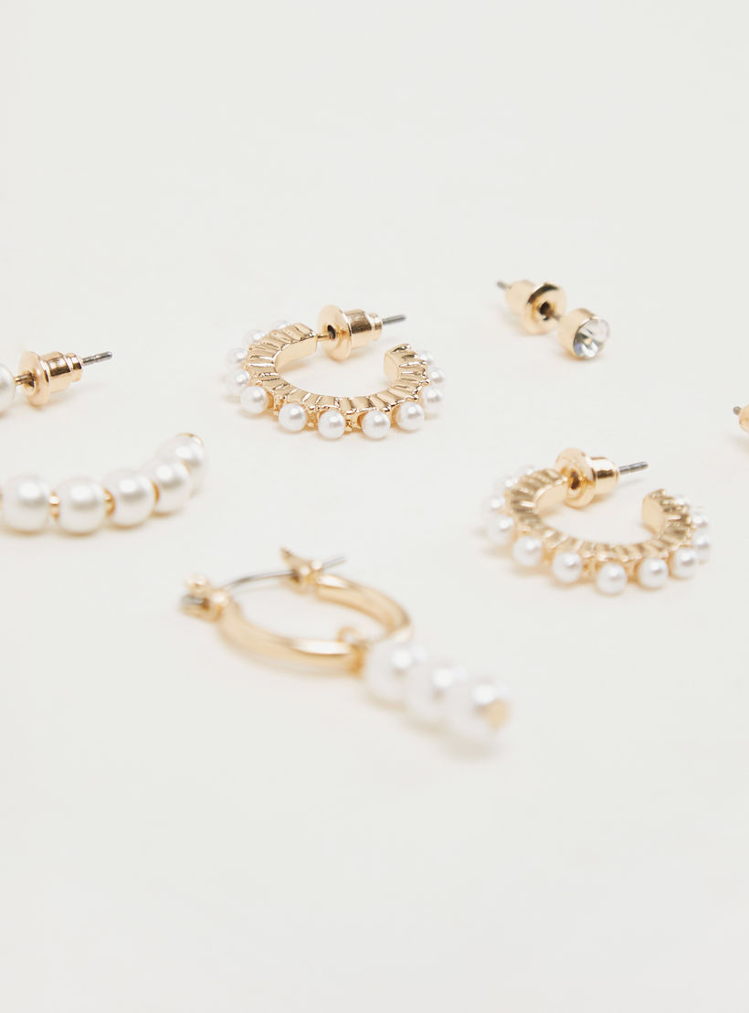 Set of 6 - Assorted Embellished Earrings-women-watchesandjewellery-jewellery-earrings-image-5