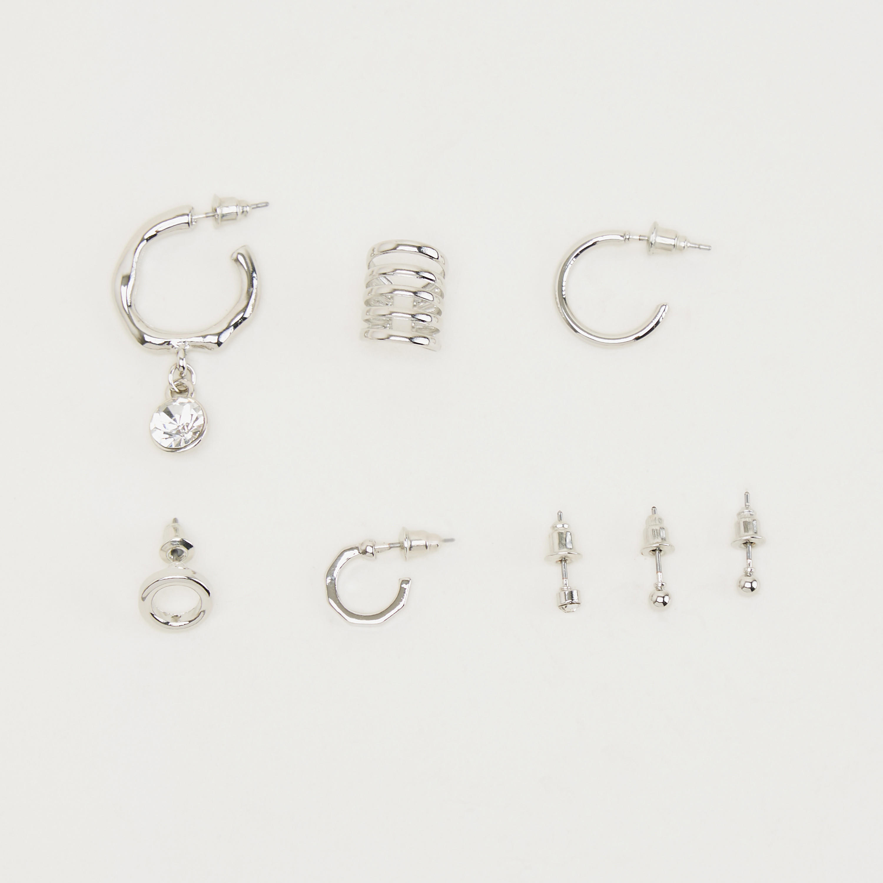 حلقان بتزيينات متنوعة - طقم من 8-women-watchesandjewellery-jewellery-earrings-image-1