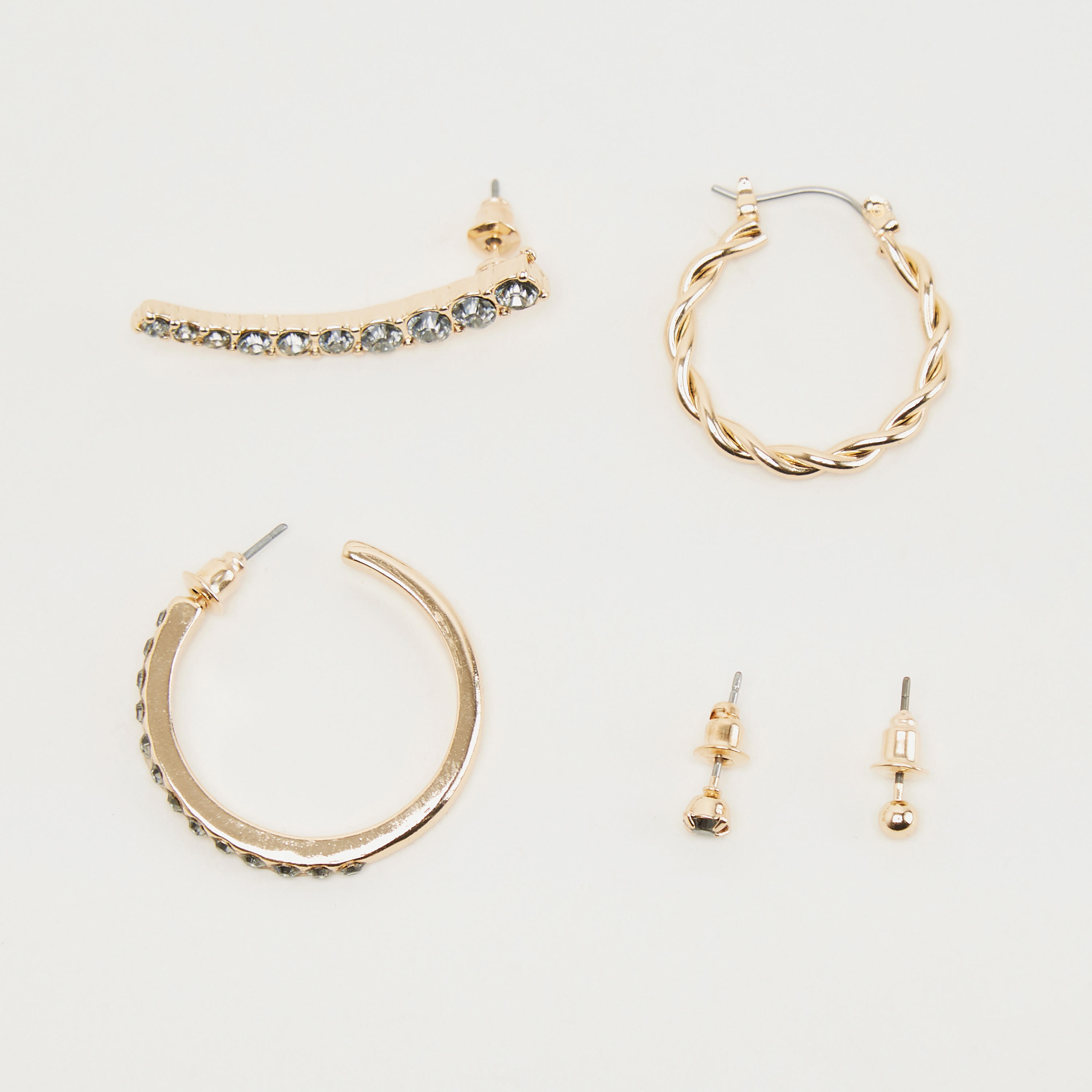 حلقان بتزيينات متنوعة - طقم من 5-women-watchesandjewellery-jewellery-earrings-image-1
