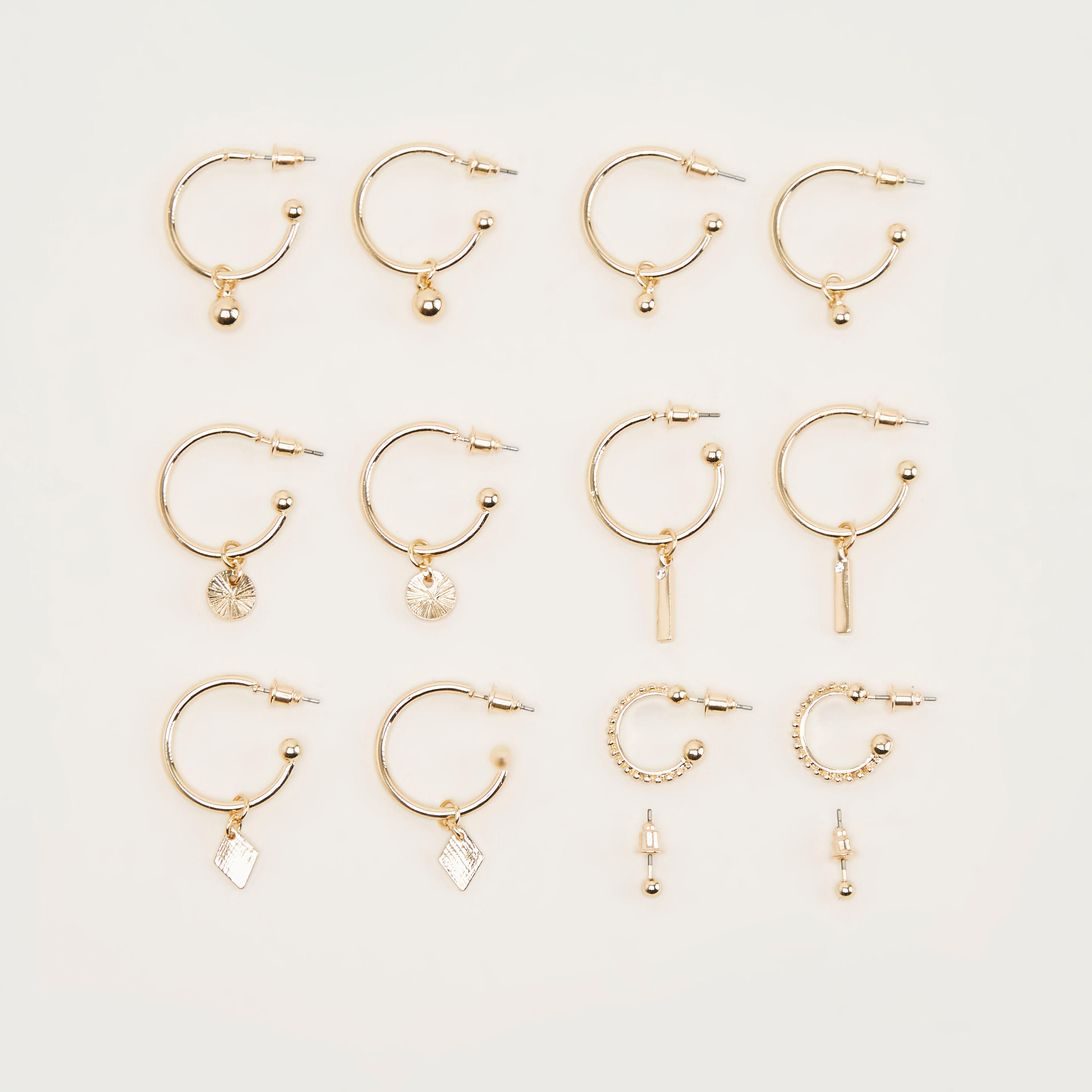 حلقان مزيّنة - طقم من 6-women-watchesandjewellery-jewellery-earrings-image-1