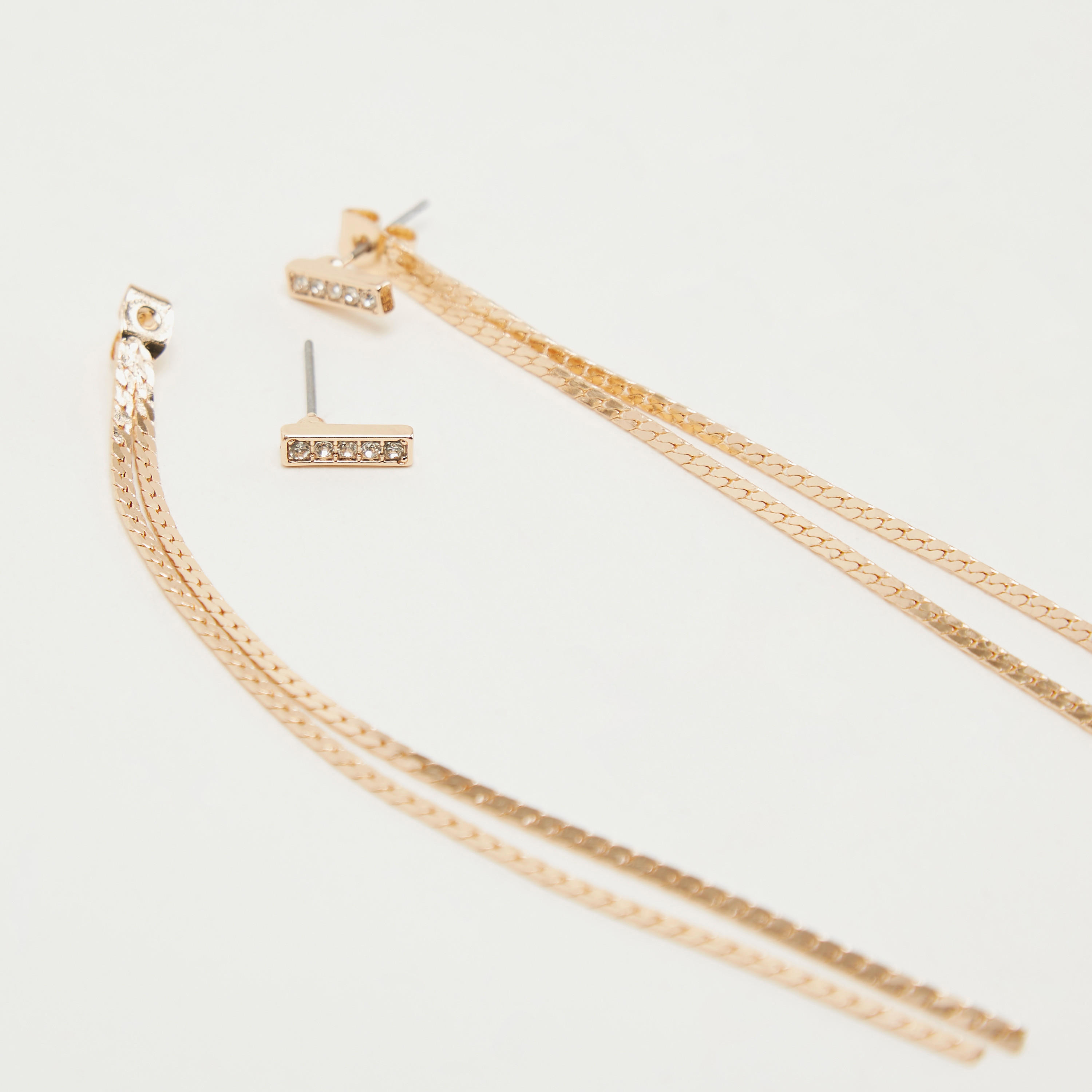 حلقان متدليّة مزيّنة بمكبس إغلاق خلفي-women-watchesandjewellery-jewellery-earrings-image-3