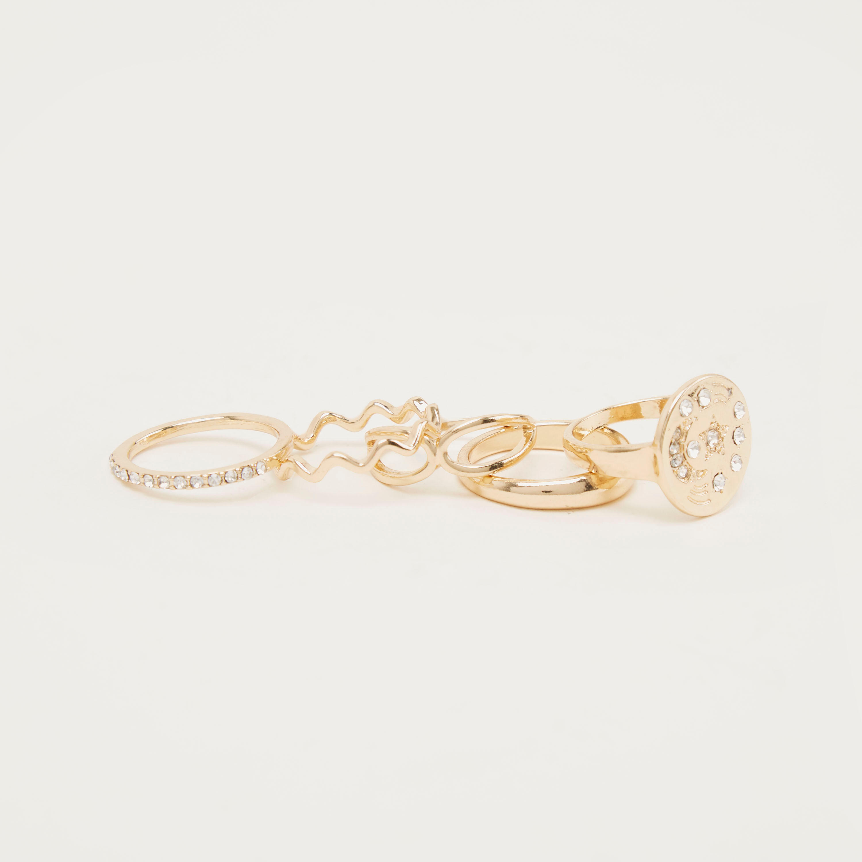 خواتم ميتاليك متنوعة -  طقم من 5-women-watchesandjewellery-jewellery-rings-image-3