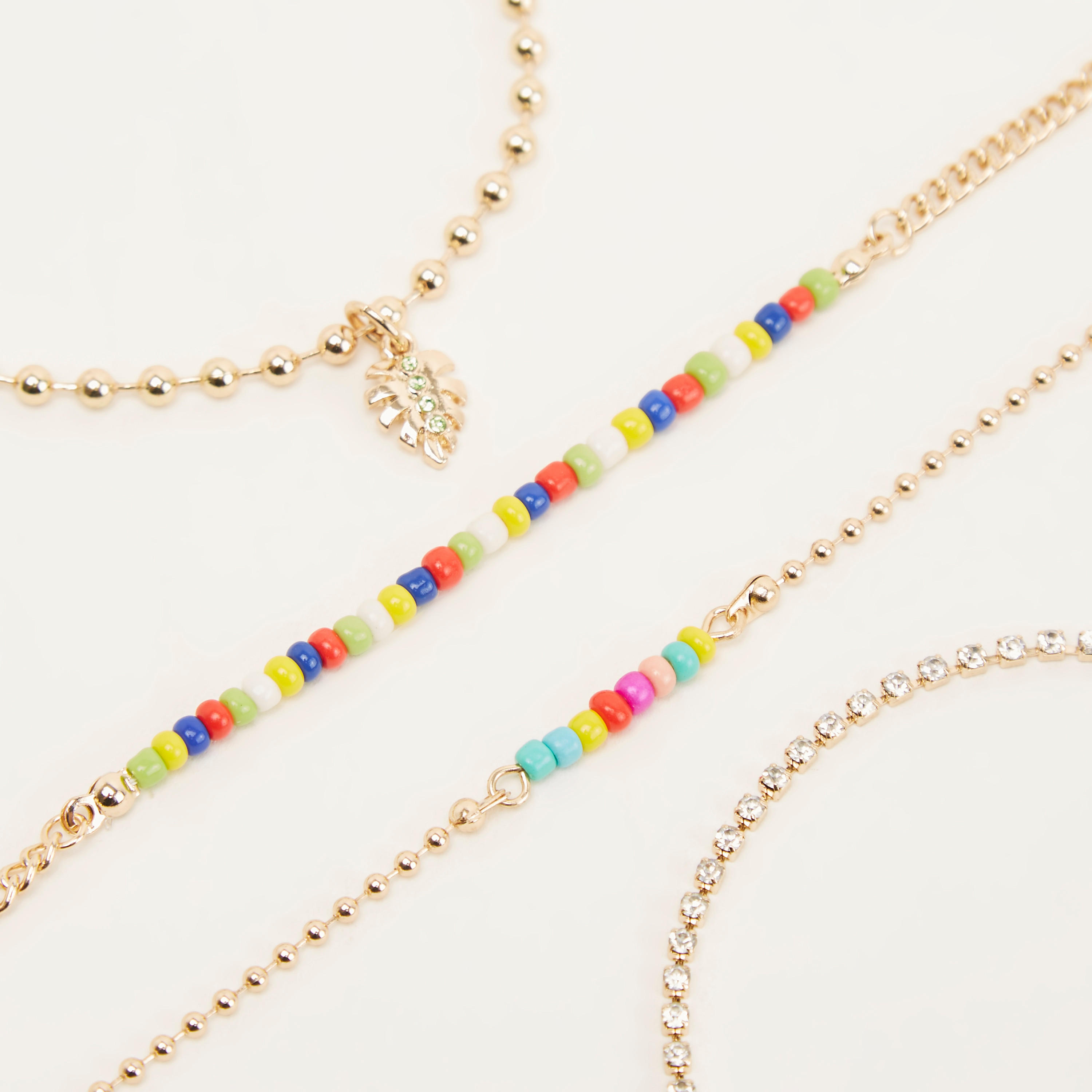 أساور مزيّنة- طقم من 4 قطع-women-watchesandjewellery-jewellery-banglesandbracelets-image-3