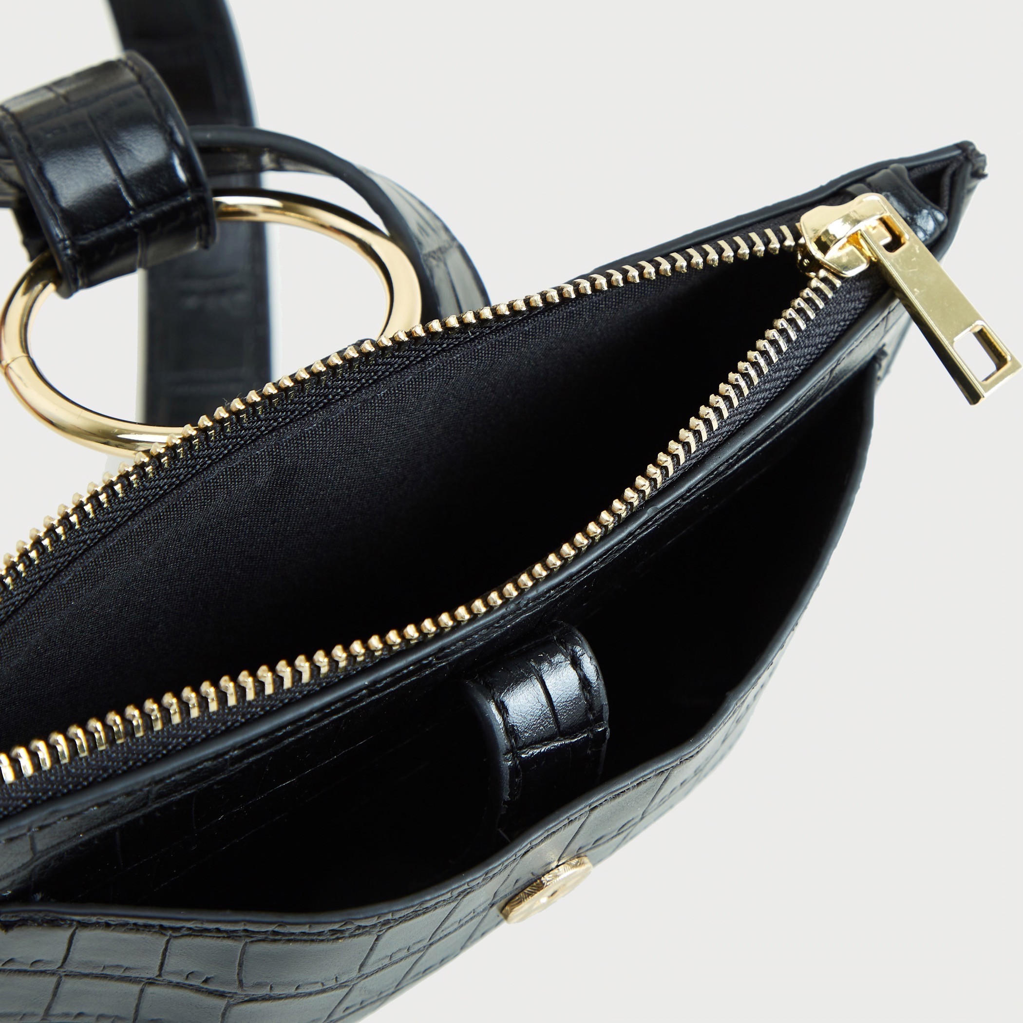 Textured Waist Bag with Pockets and Zip Closure-women-bagsandwallets-handbags-image-6