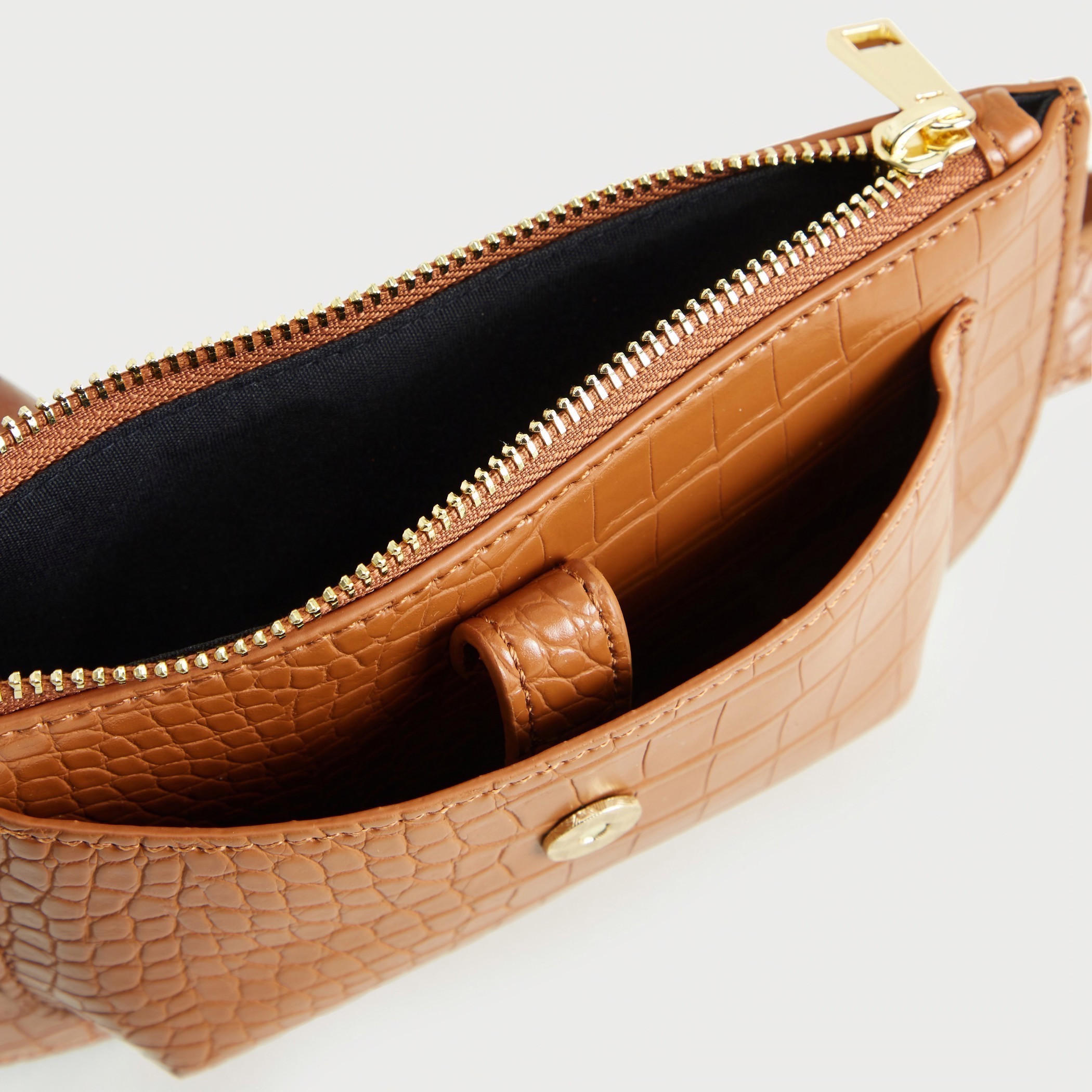 شنطة خصر بارزة الملمس بجيوب وسحّاب إغلاق-women-bagsandwallets-handbags-image-6