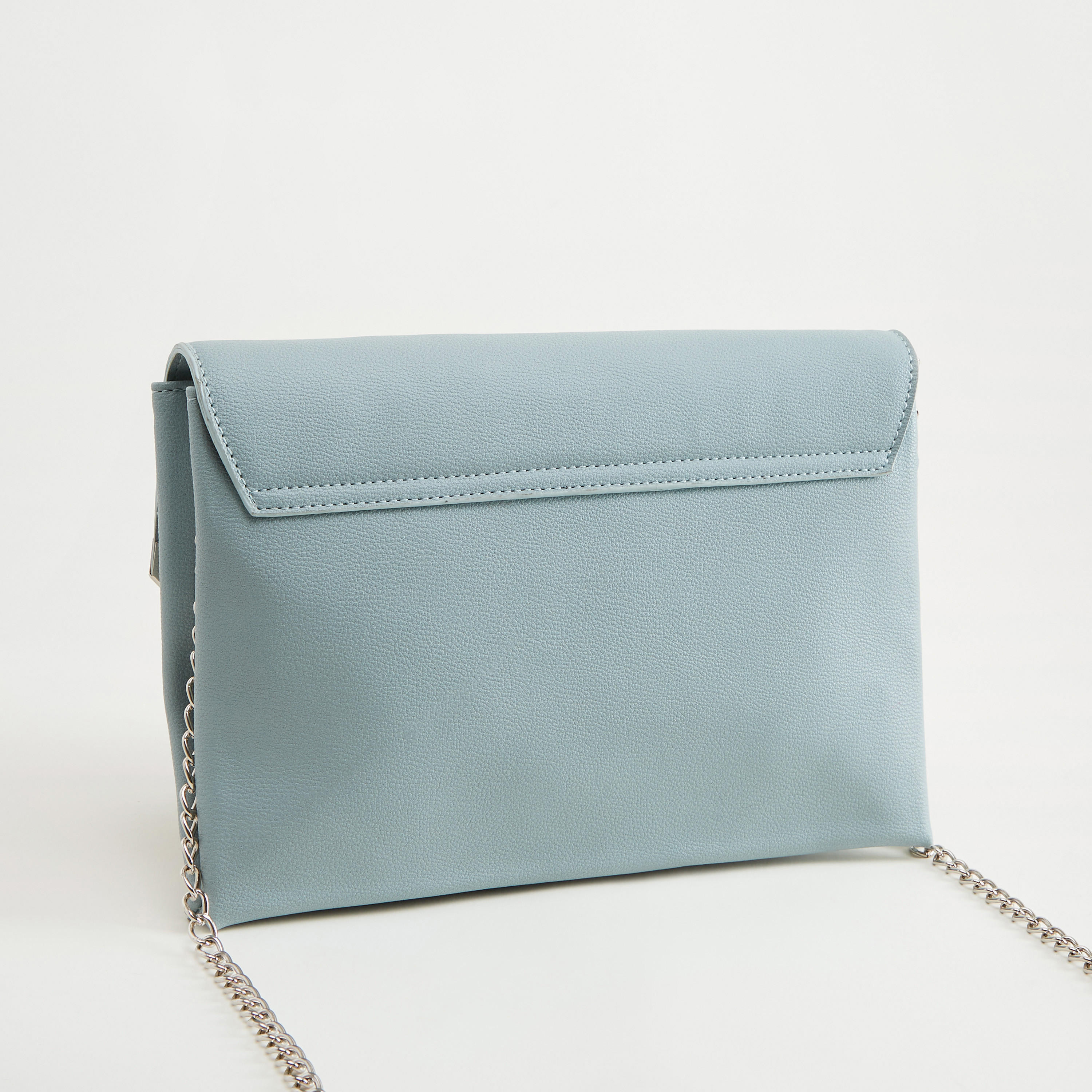 Solid Crossbody Bag with Chain Link Strap-women-bagsandwallets-handbags-image-3