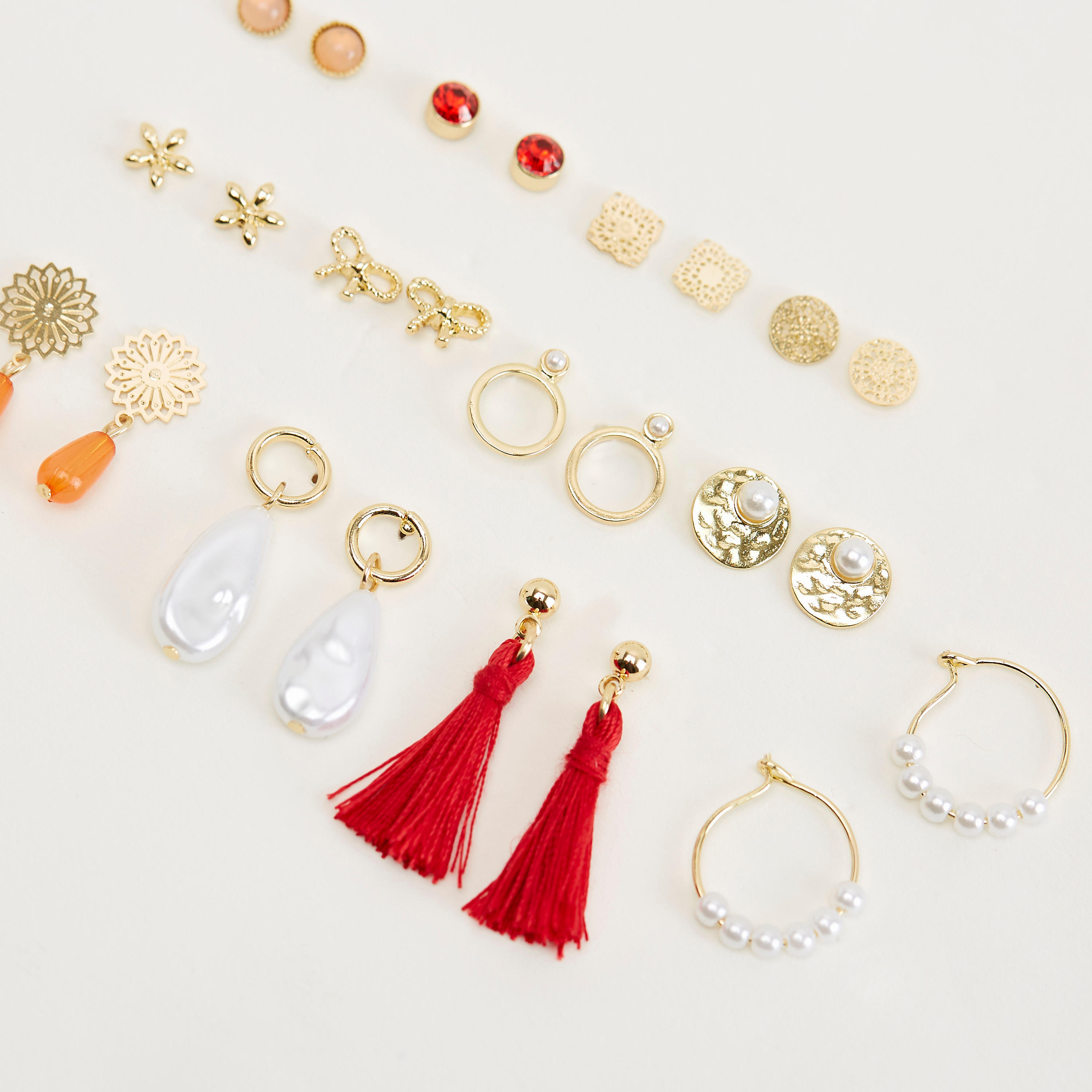 أقراط مزينة -  طقم من 12 زوج-women-watchesandjewellery-jewellery-earrings-image-3