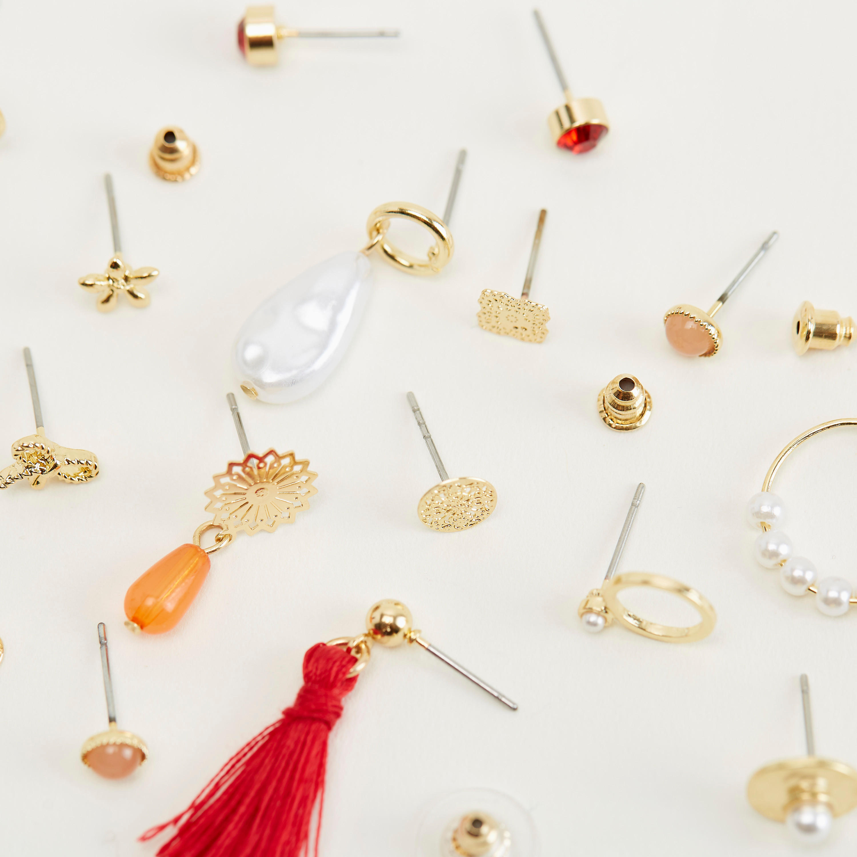 أقراط مزينة -  طقم من 12 زوج-women-watchesandjewellery-jewellery-earrings-image-1