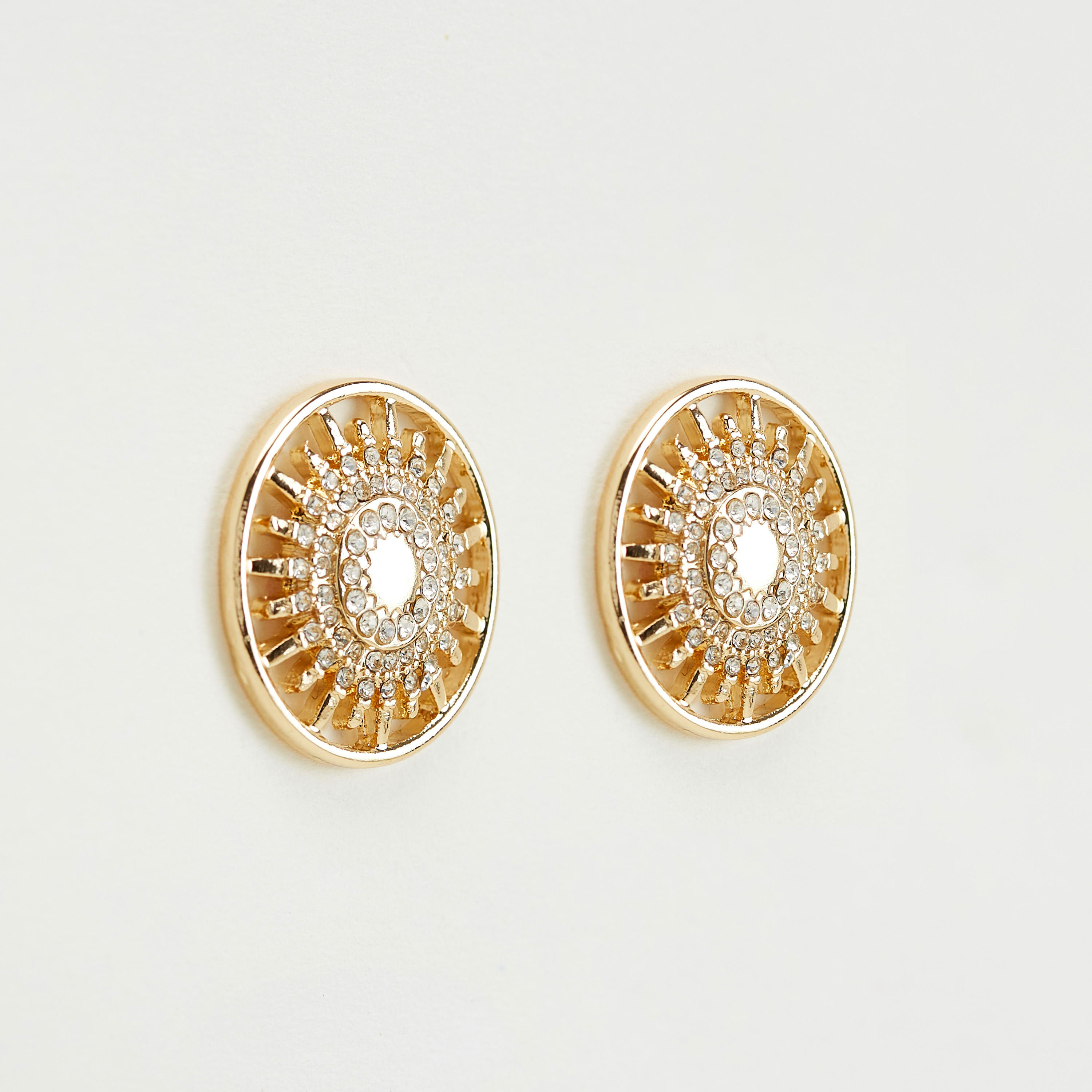 Embellished Stud Earrings with Pushback Closure-women-watchesandjewellery-jewellery-earrings-image-1