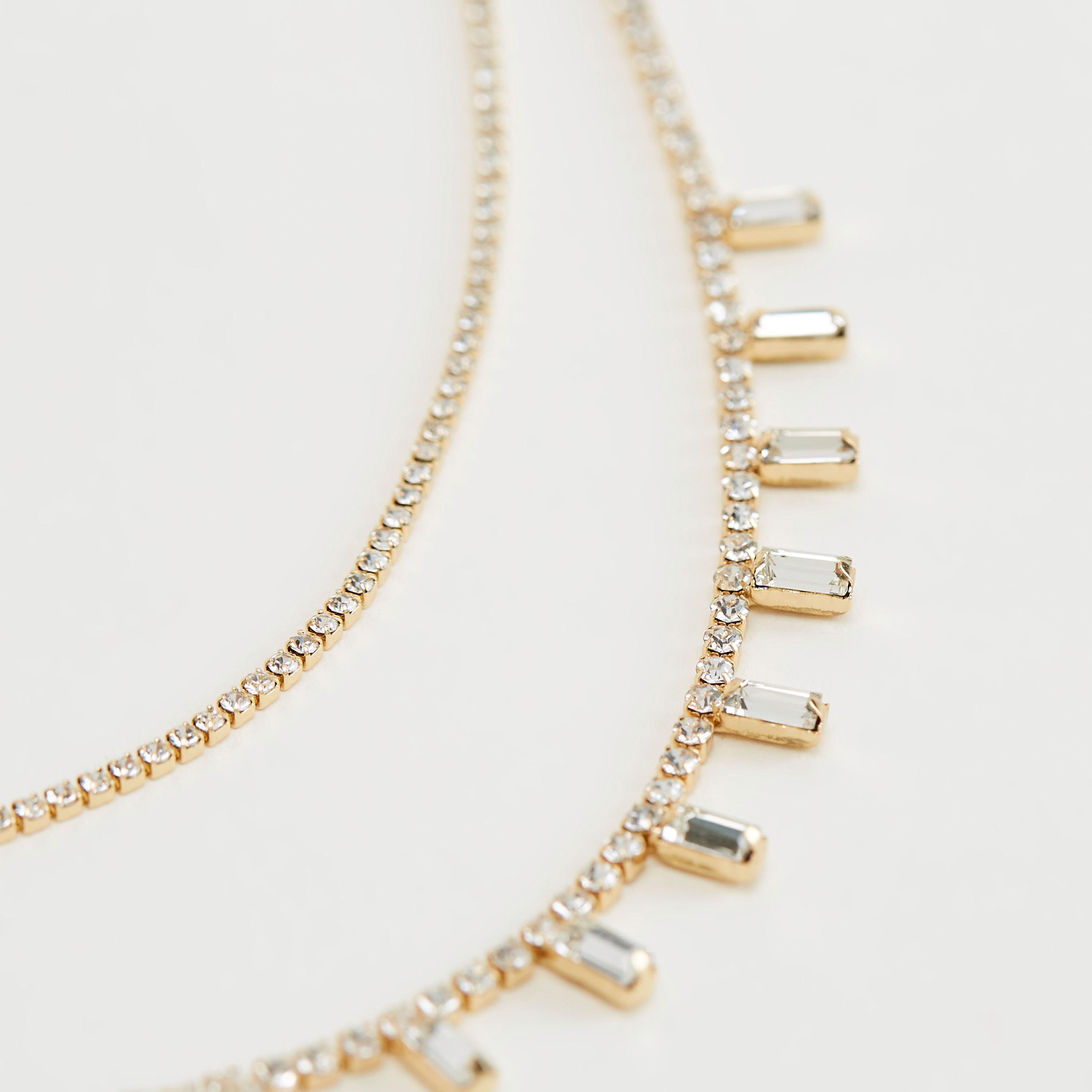 عقد متعدد الطبقات مزيّن بمشبك إغلاق-women-watchesandjewellery-jewellery-necklacesandpendants-image-2