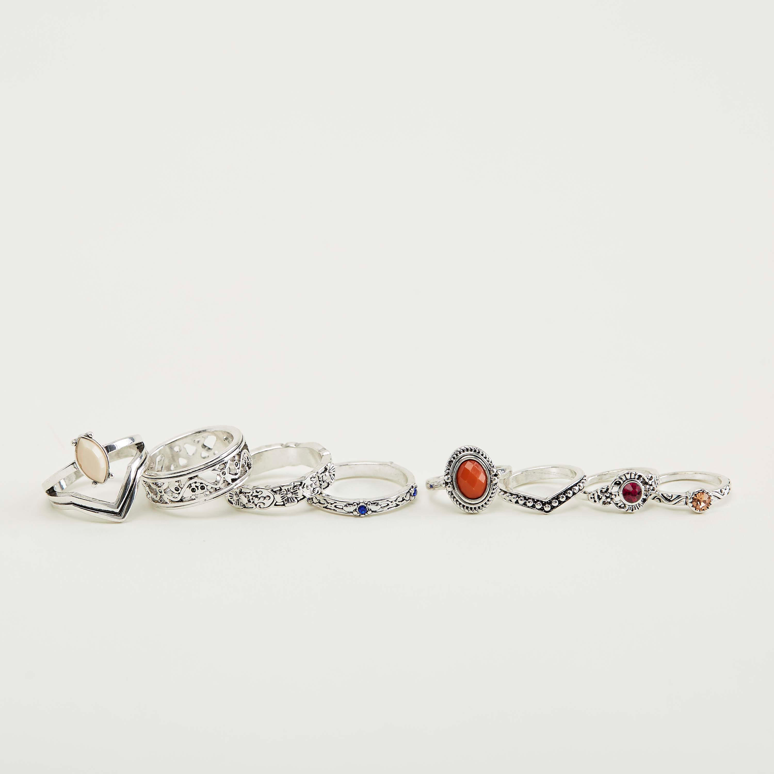 خواتم مزيّنة - طقم من 8-women-watchesandjewellery-jewellery-rings-image-2