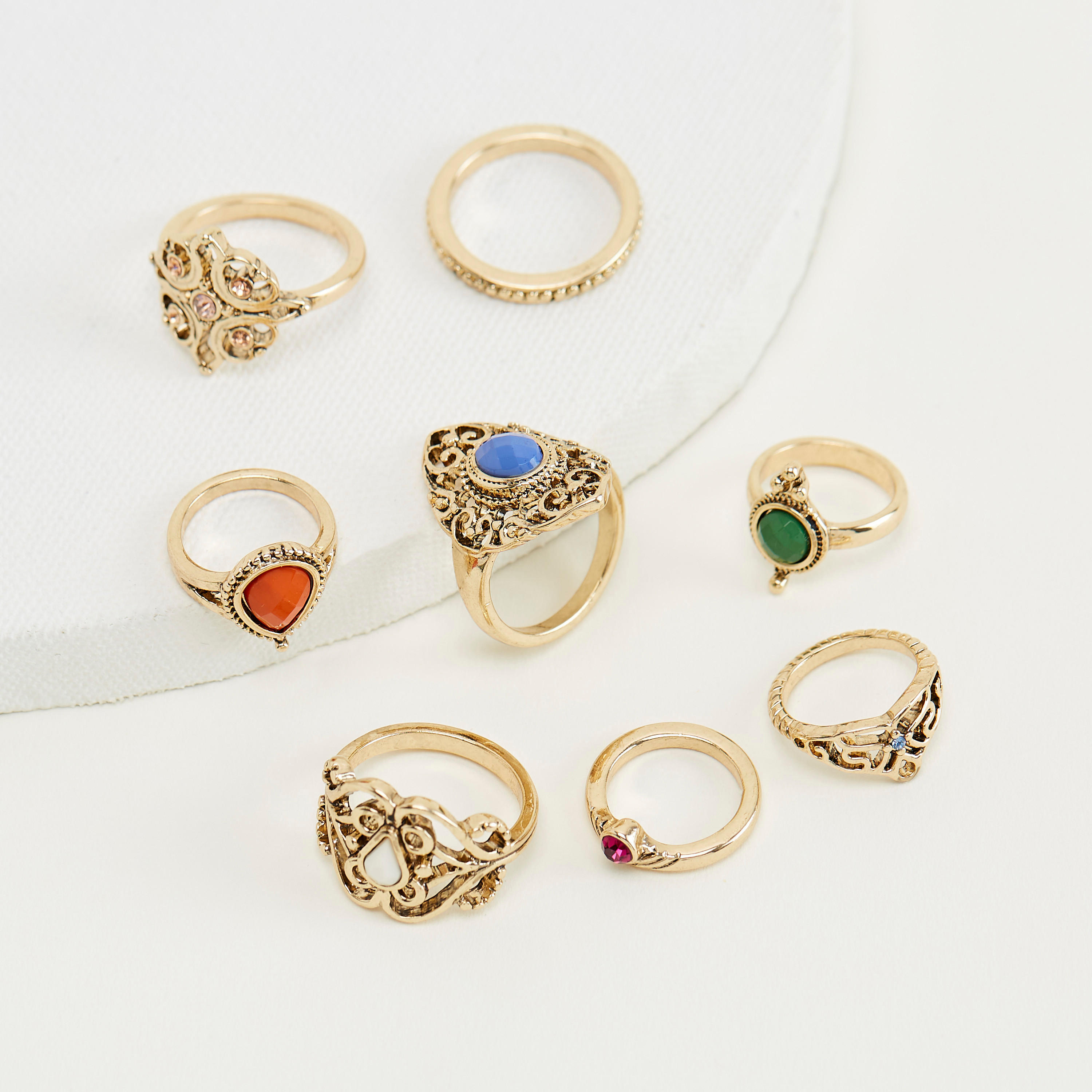 خواتم مزيّنة - طقم من 8-women-watchesandjewellery-jewellery-rings-image-4