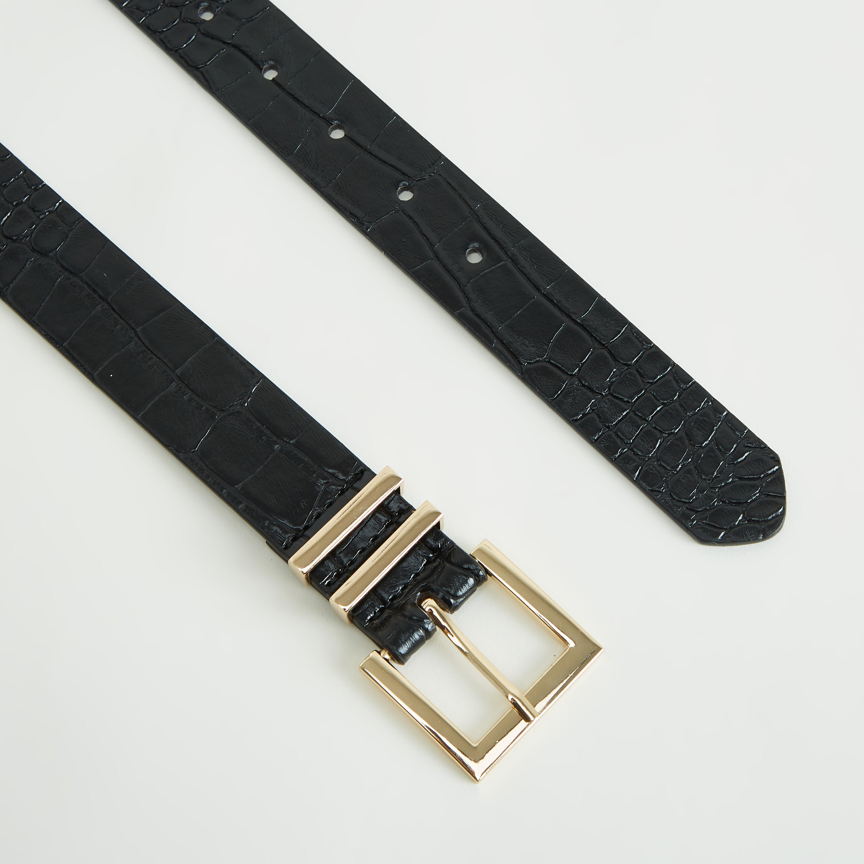 حزام بارز الملمس بإبزيم بدبوس-women-clothingaccessories-belts-image-5