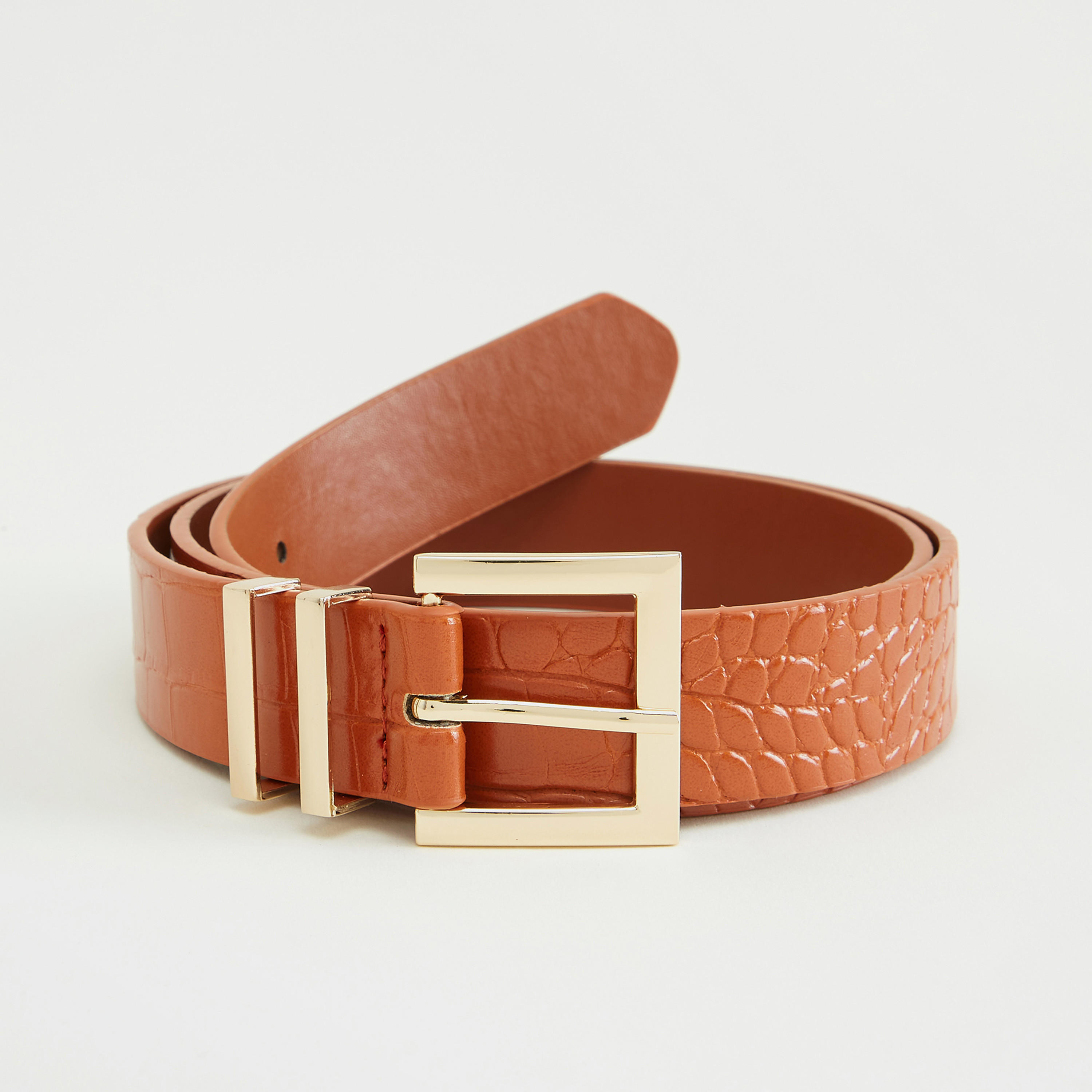 Reptilian Textured Belt with Pin Buckle-women-clothingaccessories-belts-image-1