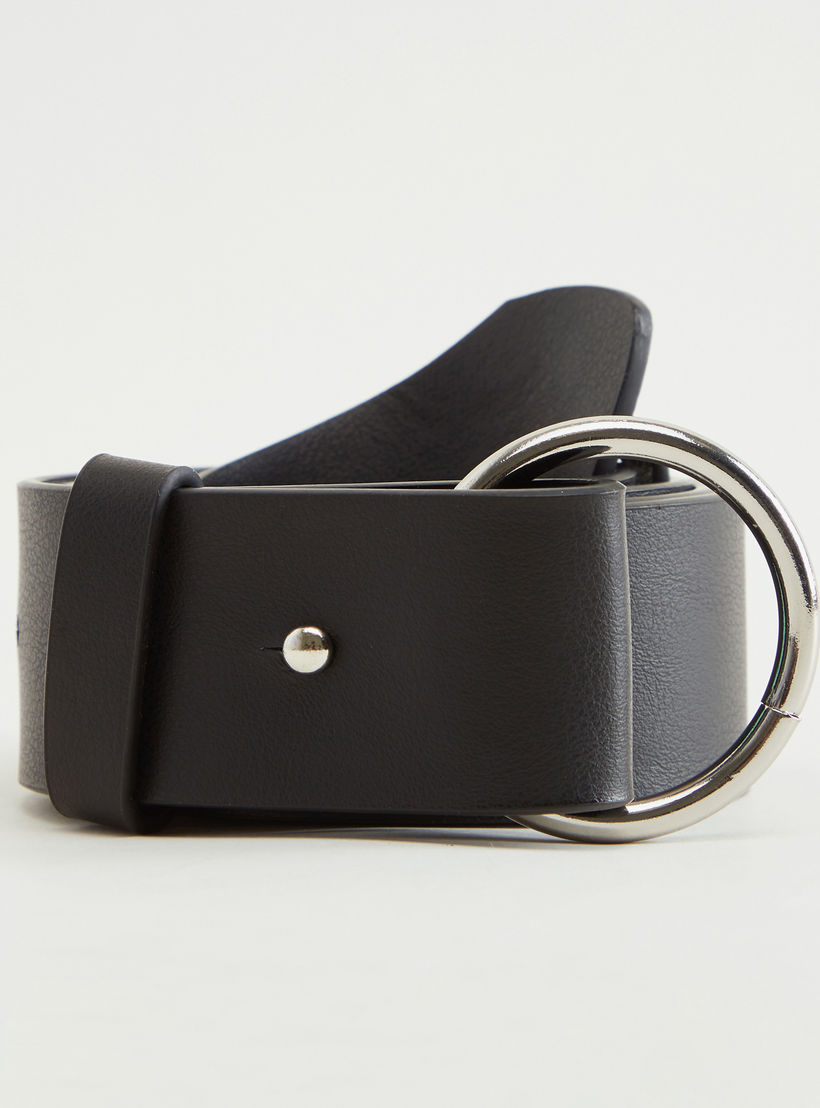 حزام بارز الملمس بإبزيم بدبّوس-women-clothingaccessories-belts-image-1