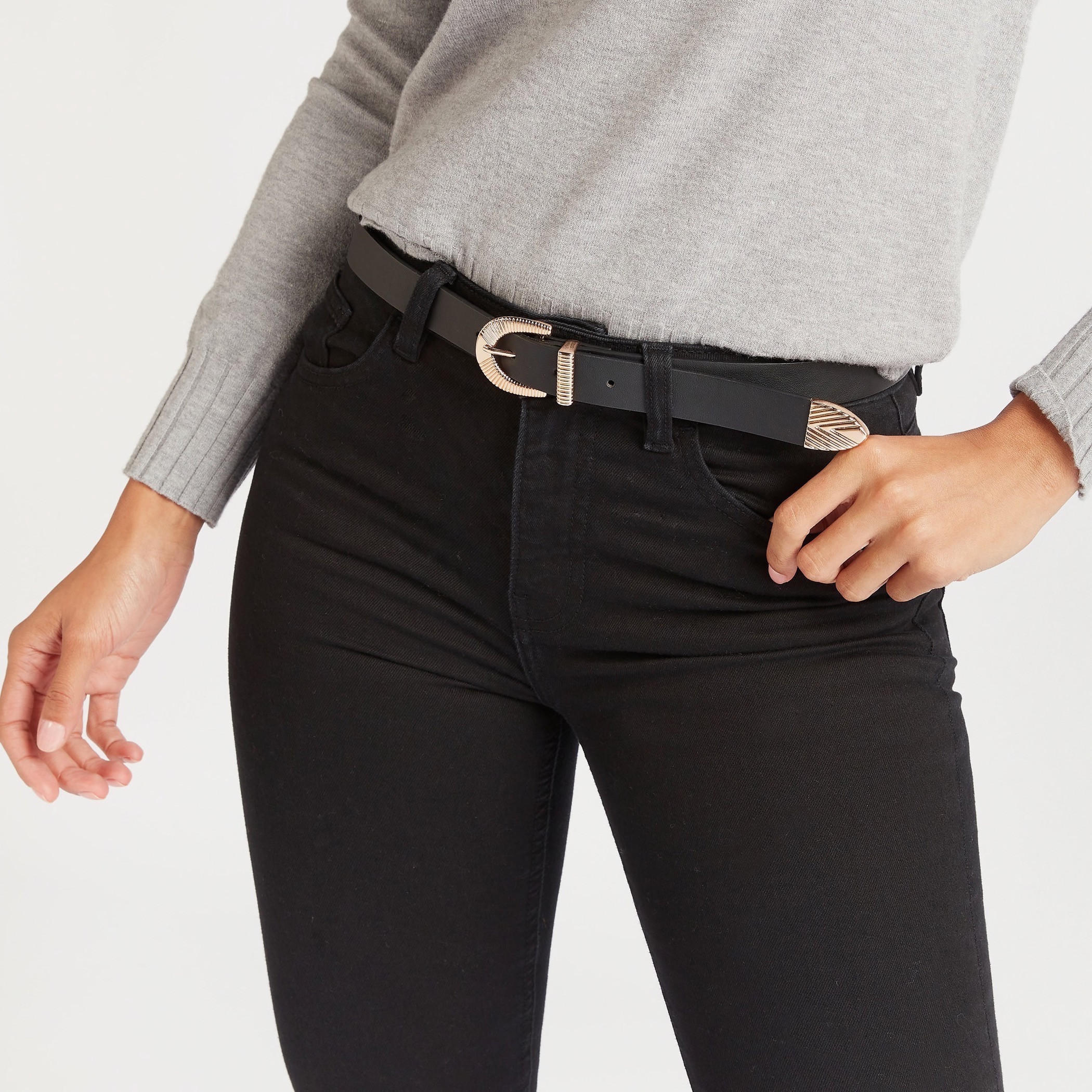 Textured Ornate Belt with Pin Buckle-women-clothingaccessories-belts-image-2