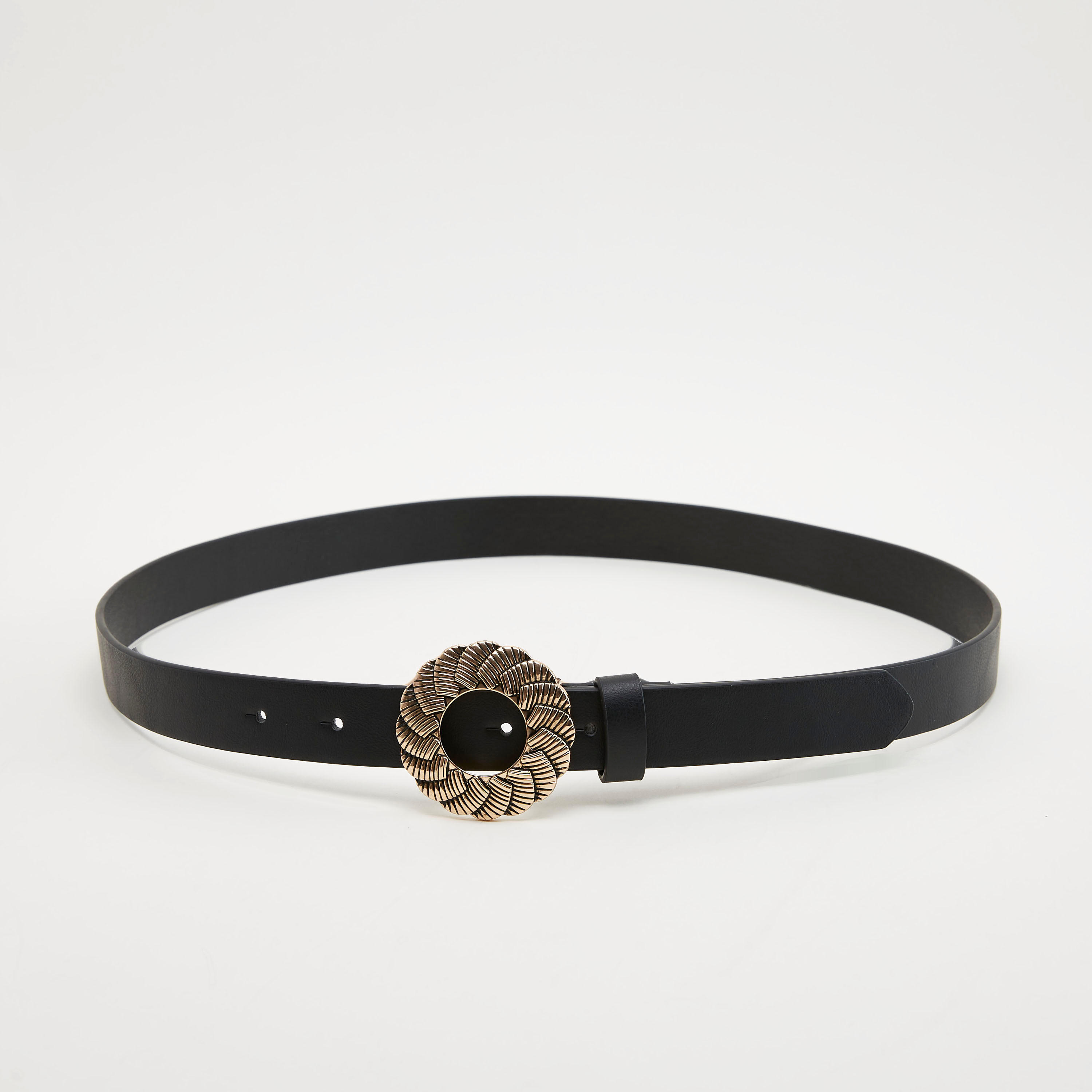 Solid Belt with Textured Circular Pin Buckle-women-clothingaccessories-belts-image-4