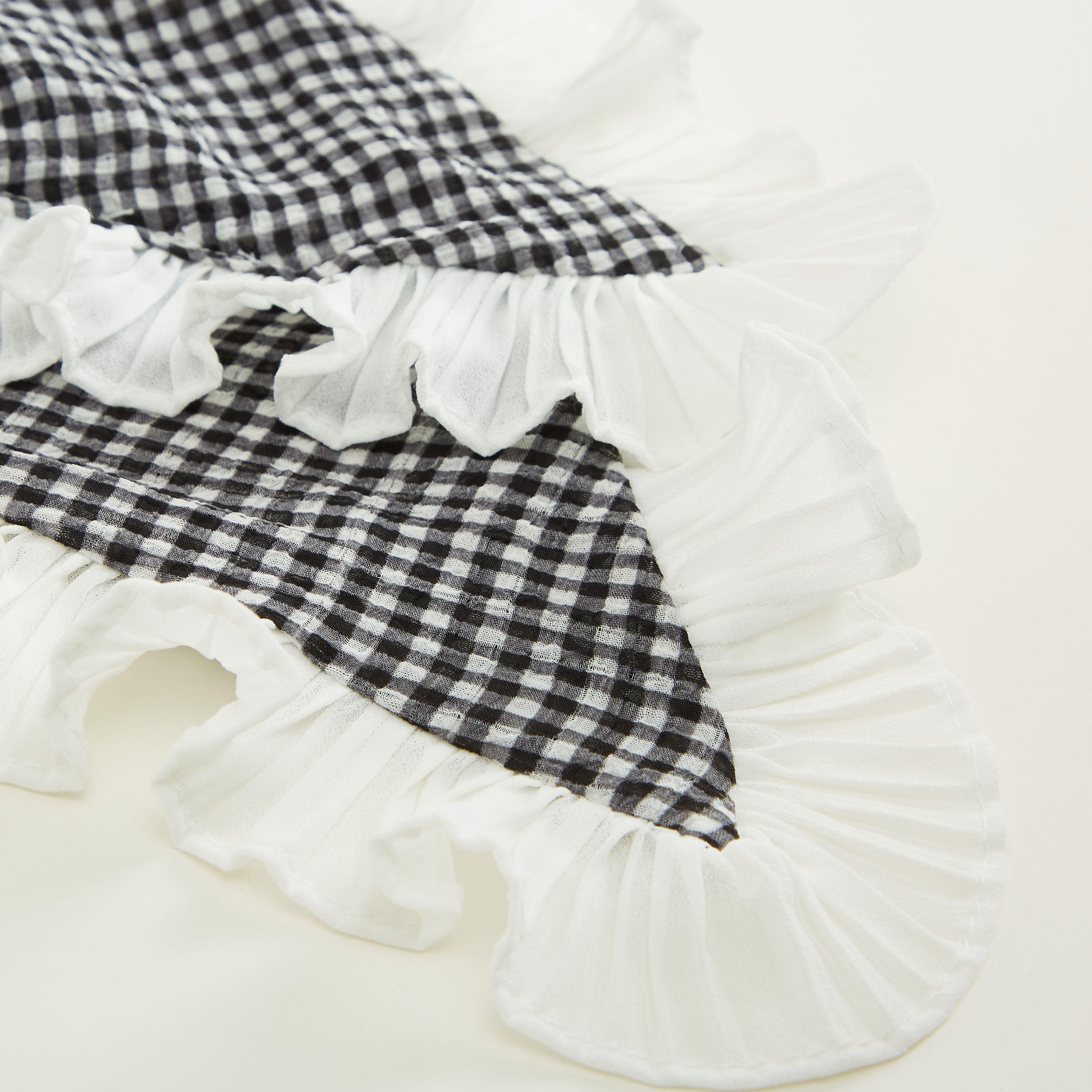 Checked Collar Scarf with Ruffle Accent-women-clothingaccessories-scarves-image-5