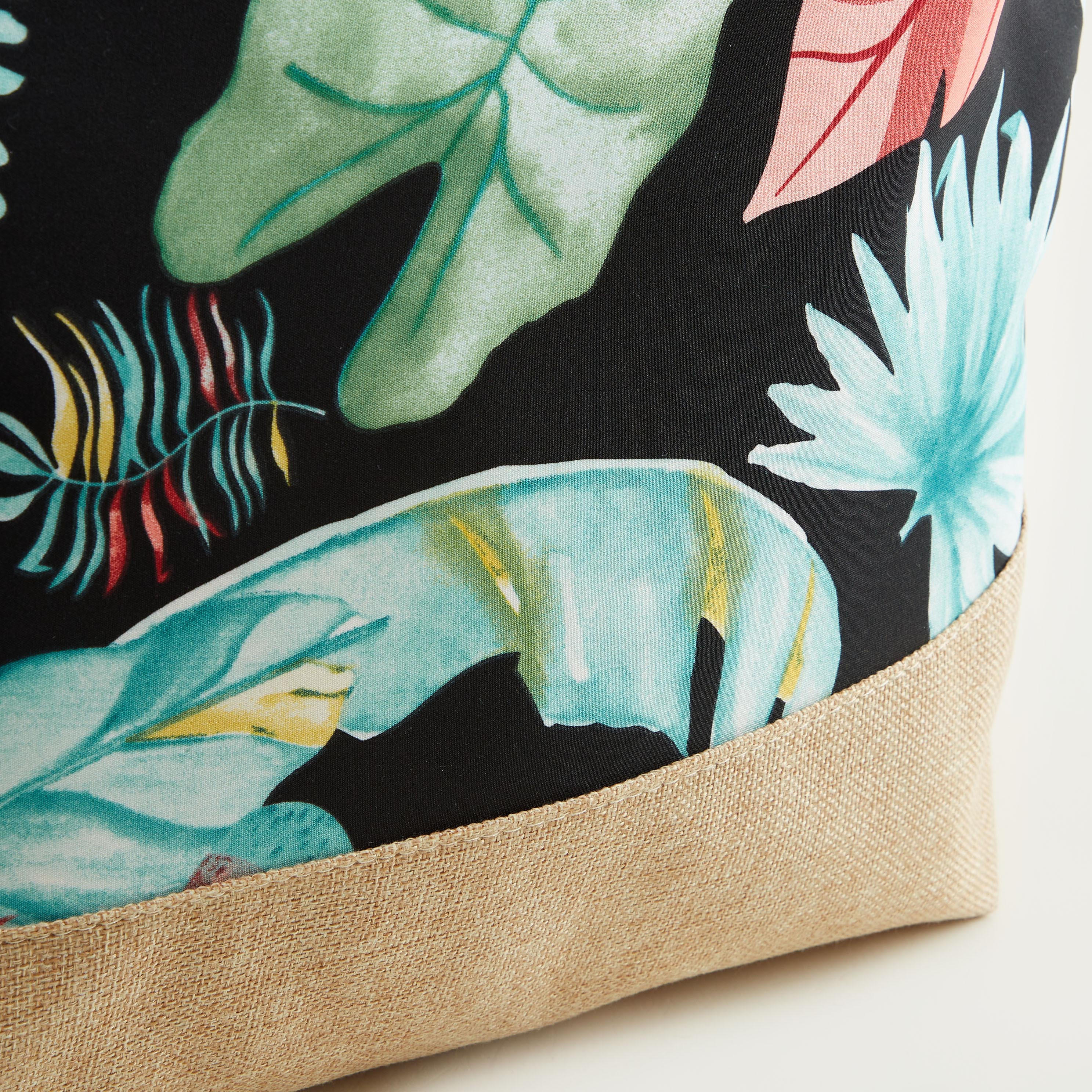 Tropical Print Shoulder Bag with Zipper Closure-women-bagsandwallets-handbags-image-3