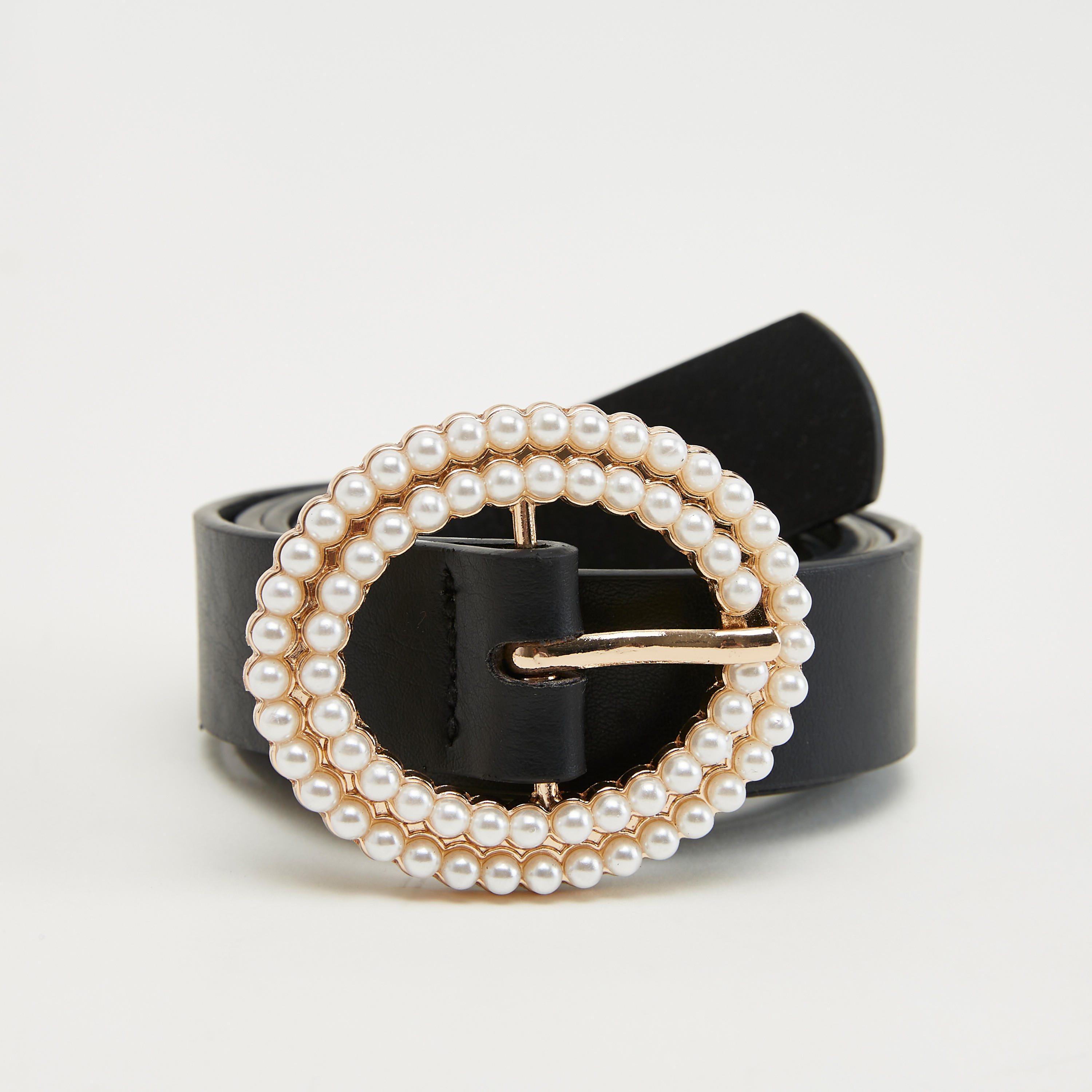 Solid Belt with Embellished Pin Buckle-women-clothingaccessories-belts-image-1