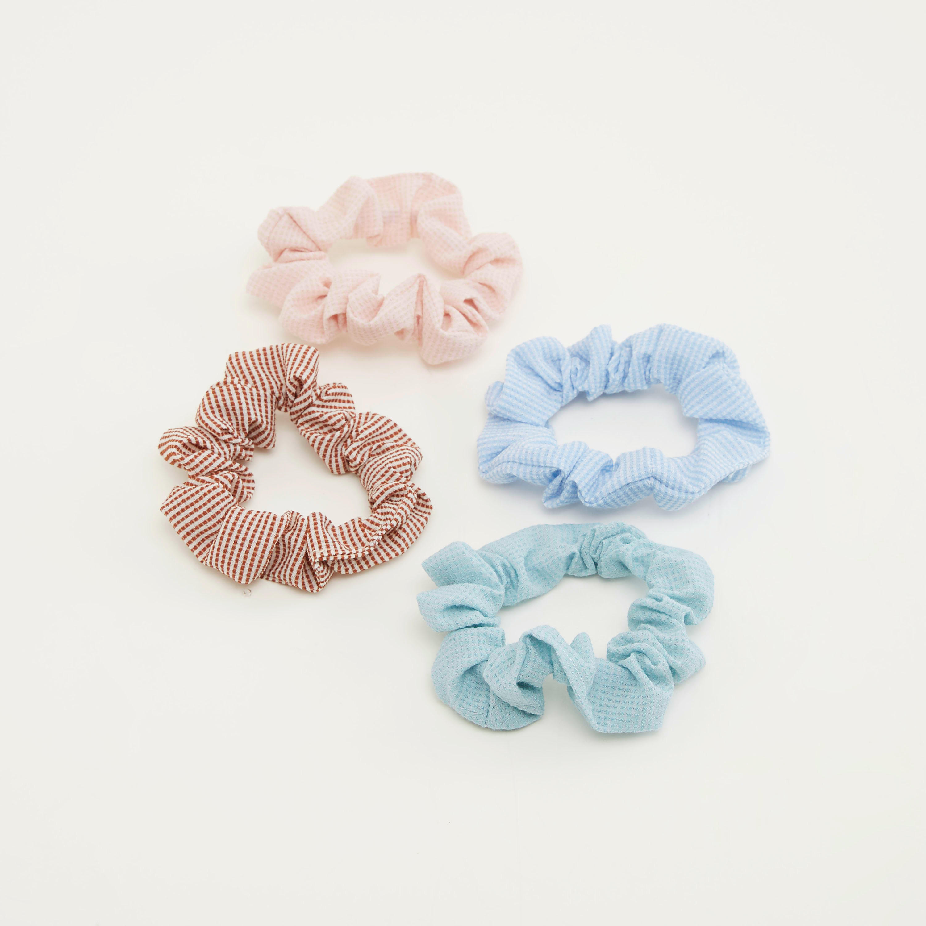 ربطة شعر بارزة الملمس مطّاطيّة - طقم من 4 قطع-women-hairaccessories-image-4