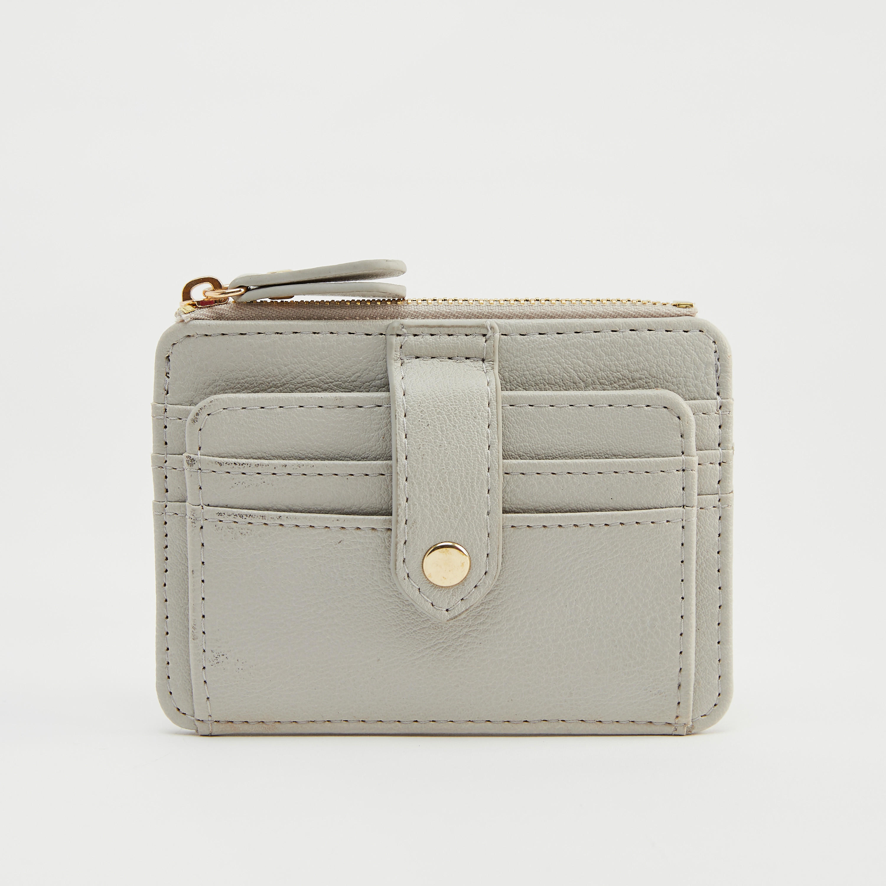 Solid Cardholder with Zipper Pocket-women-bagsandwallets-wallets-image-1