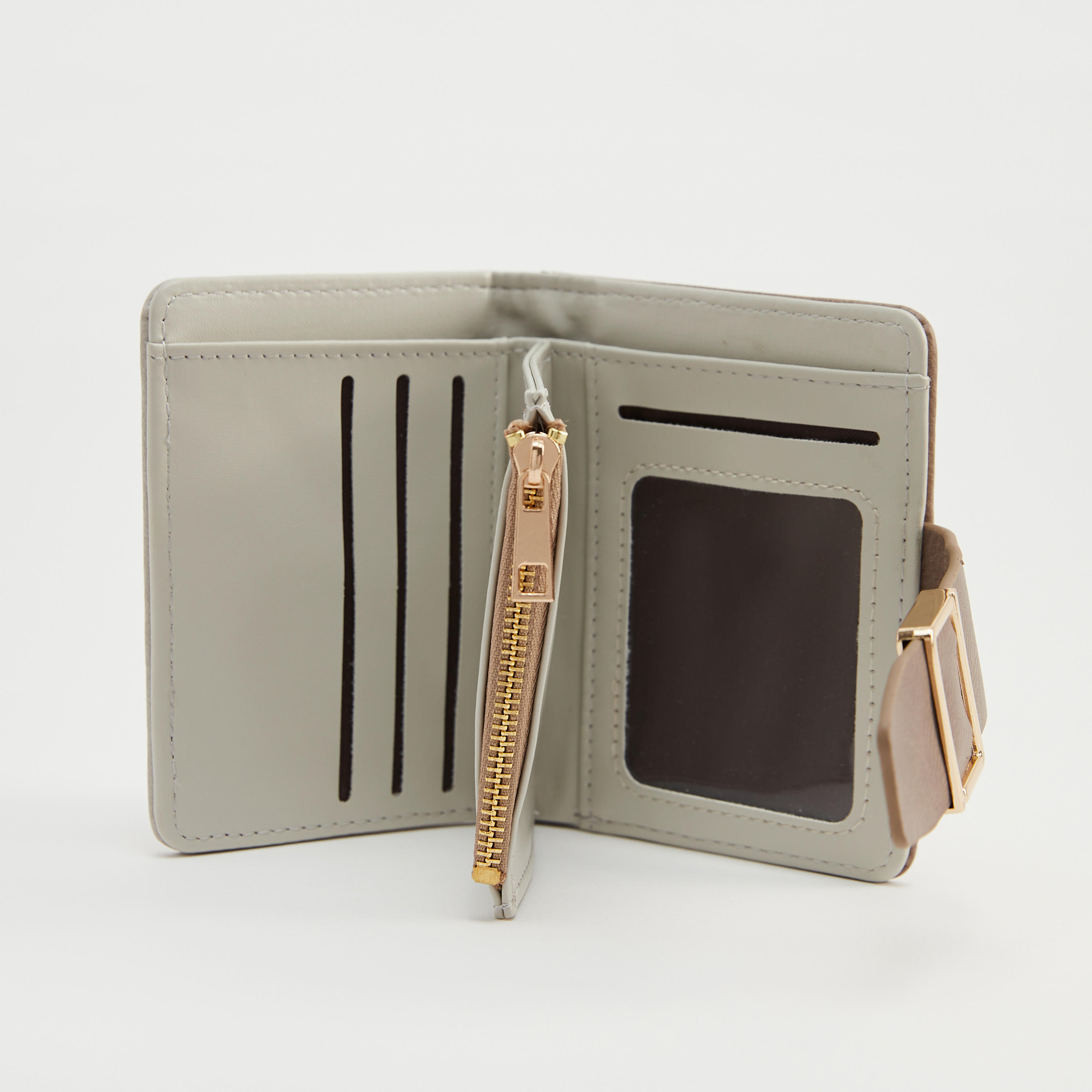 Solid Bi-Fold Purse with Zipper Pocket and Card Slots-women-bagsandwallets-wallets-image-5