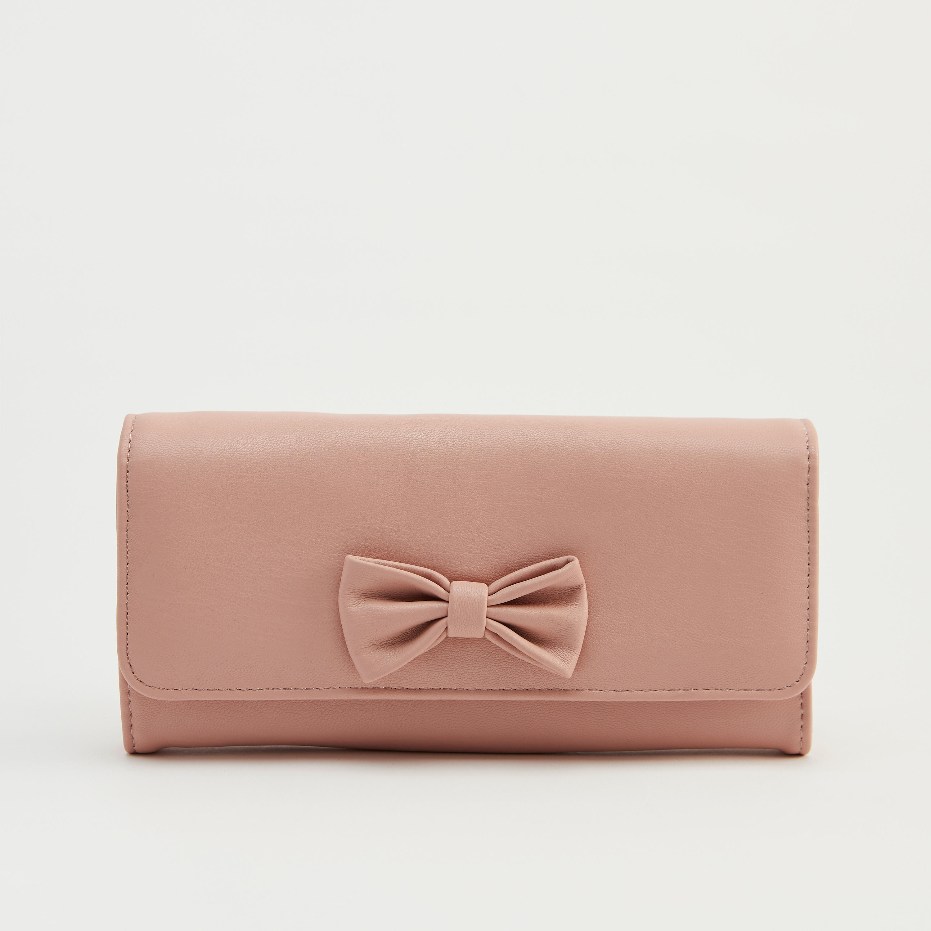 محفظة سادة بطيّة ثلاثيّة وتفاصيل فيونكة-women-bagsandwallets-wallets-image-4