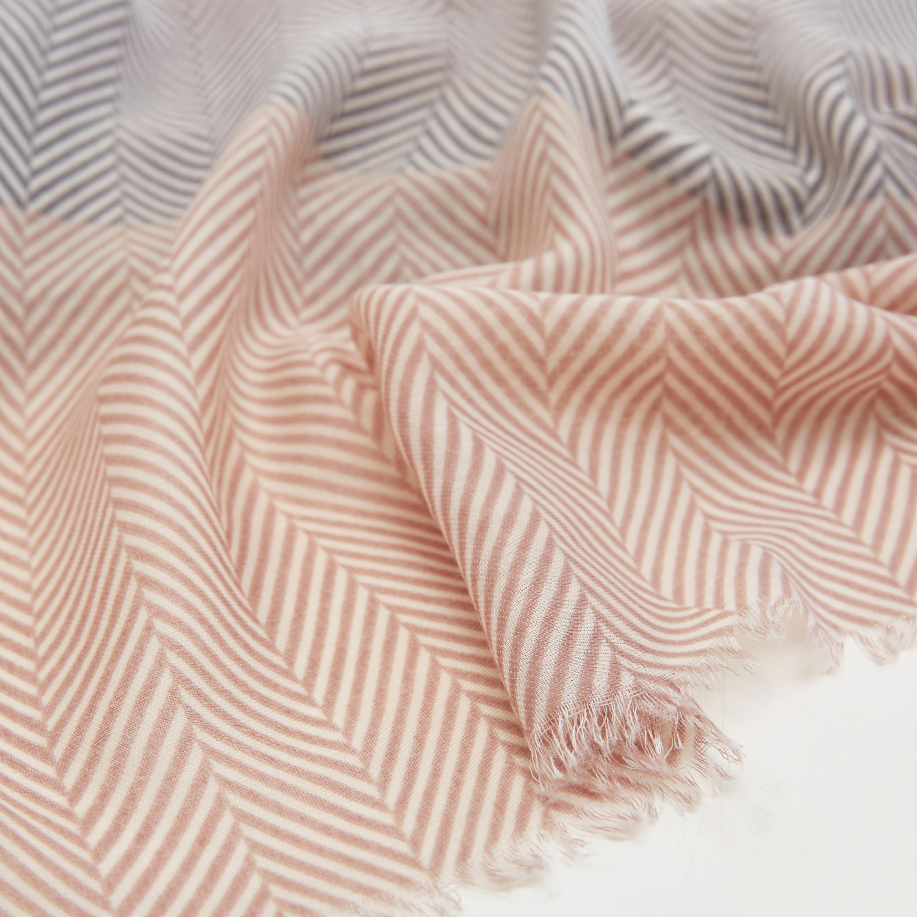 Chevron Patterned Scarf with Frayed Edges-women-clothingaccessories-scarves-image-2