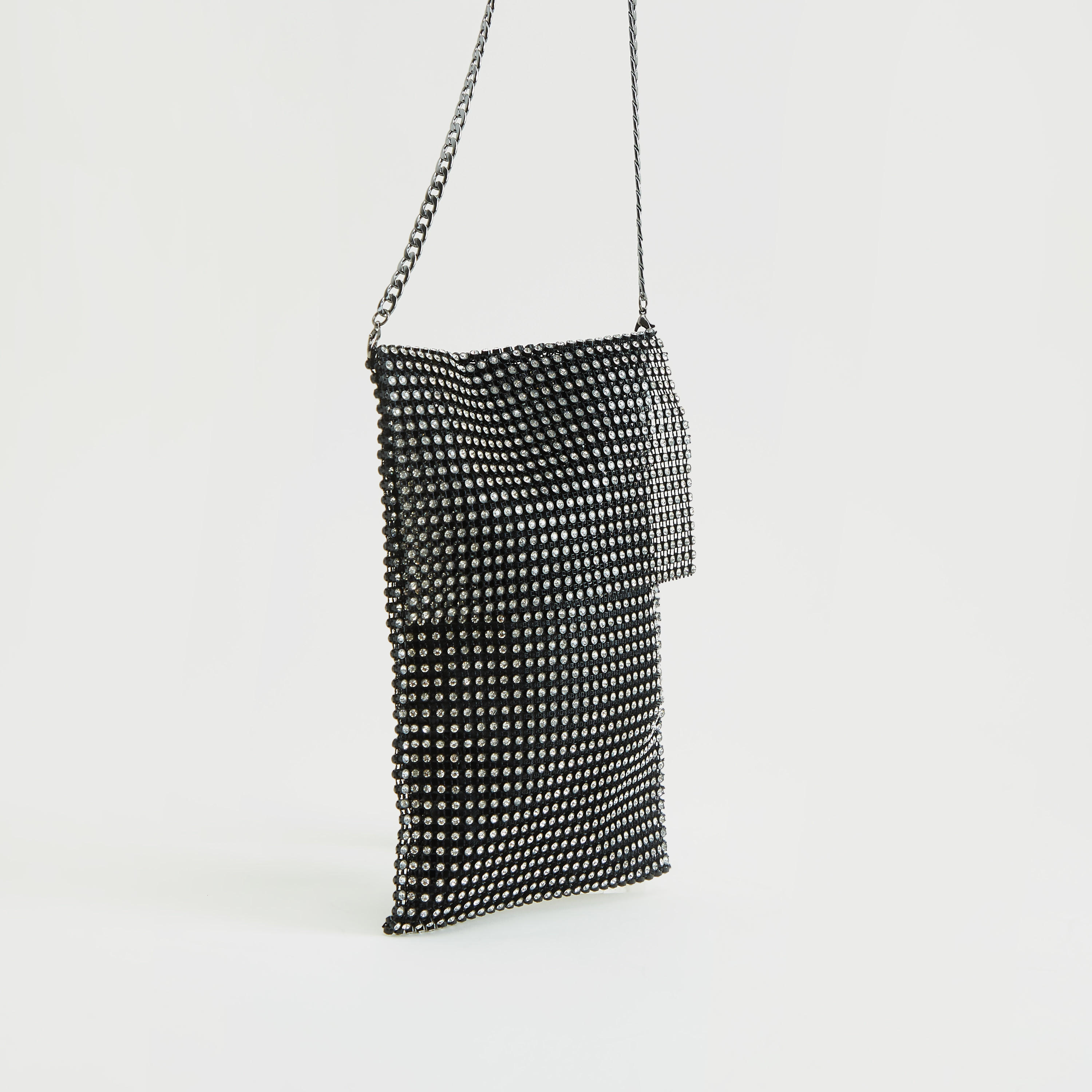 شنطة كتف مرصّعة بحزام سلسلة قابل للفصل-women-bagsandwallets-handbags-image-4