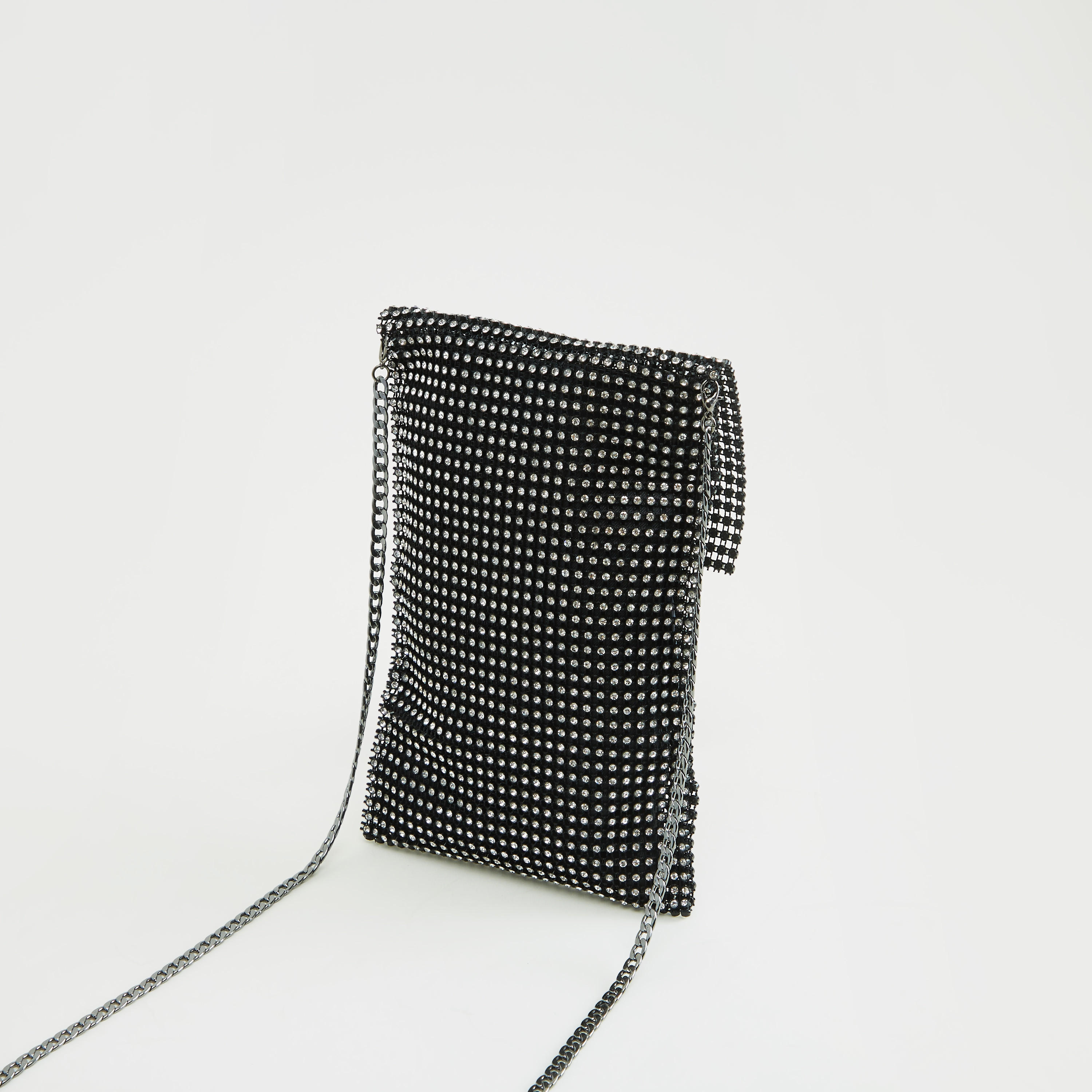 شنطة كتف مرصّعة بحزام سلسلة قابل للفصل-women-bagsandwallets-handbags-image-2